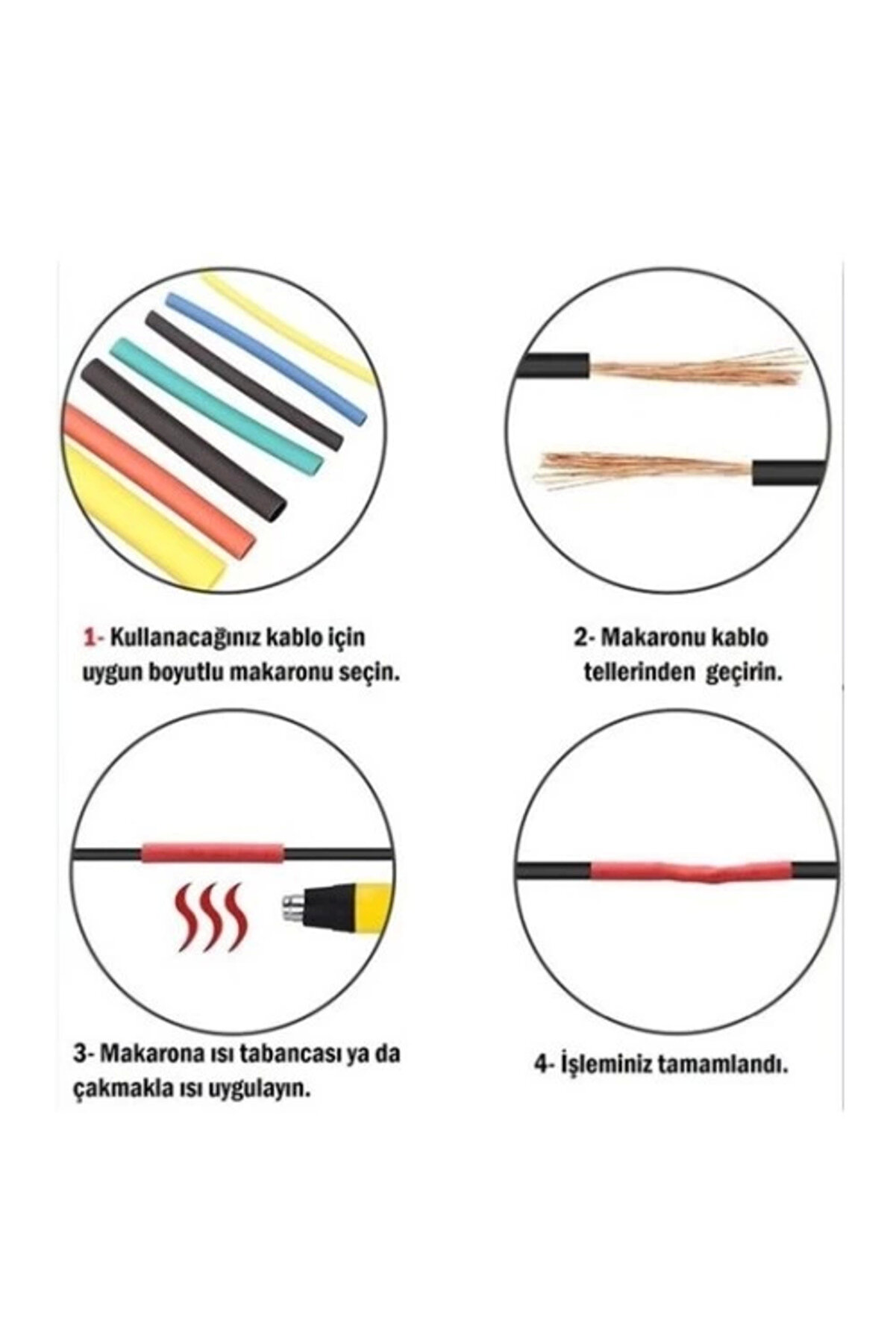 Kablo Koruyucu  Uyumlu Makaron Seti̇ 560 Parça