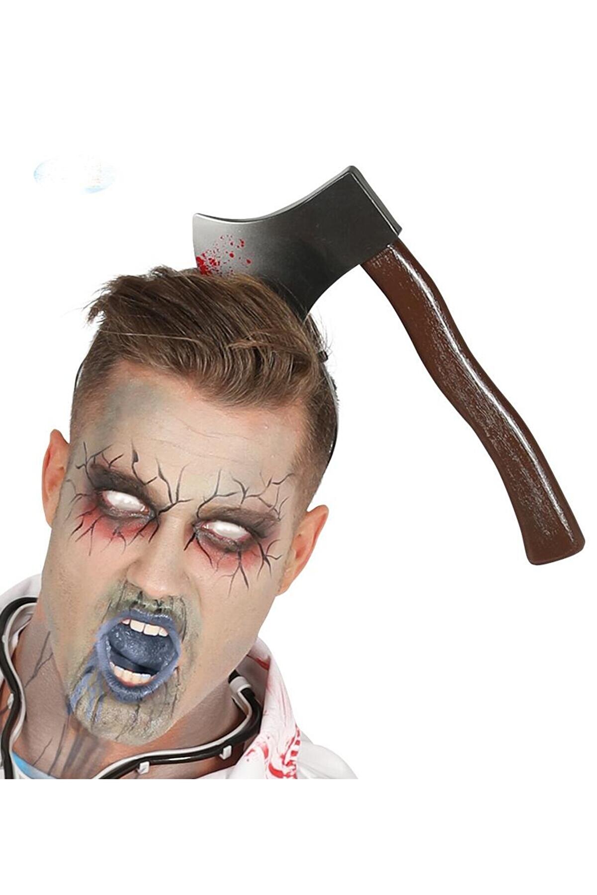 Ethab Ti̇caret Kafaya Saplanmış Kanlı Balta Şaka Tacı