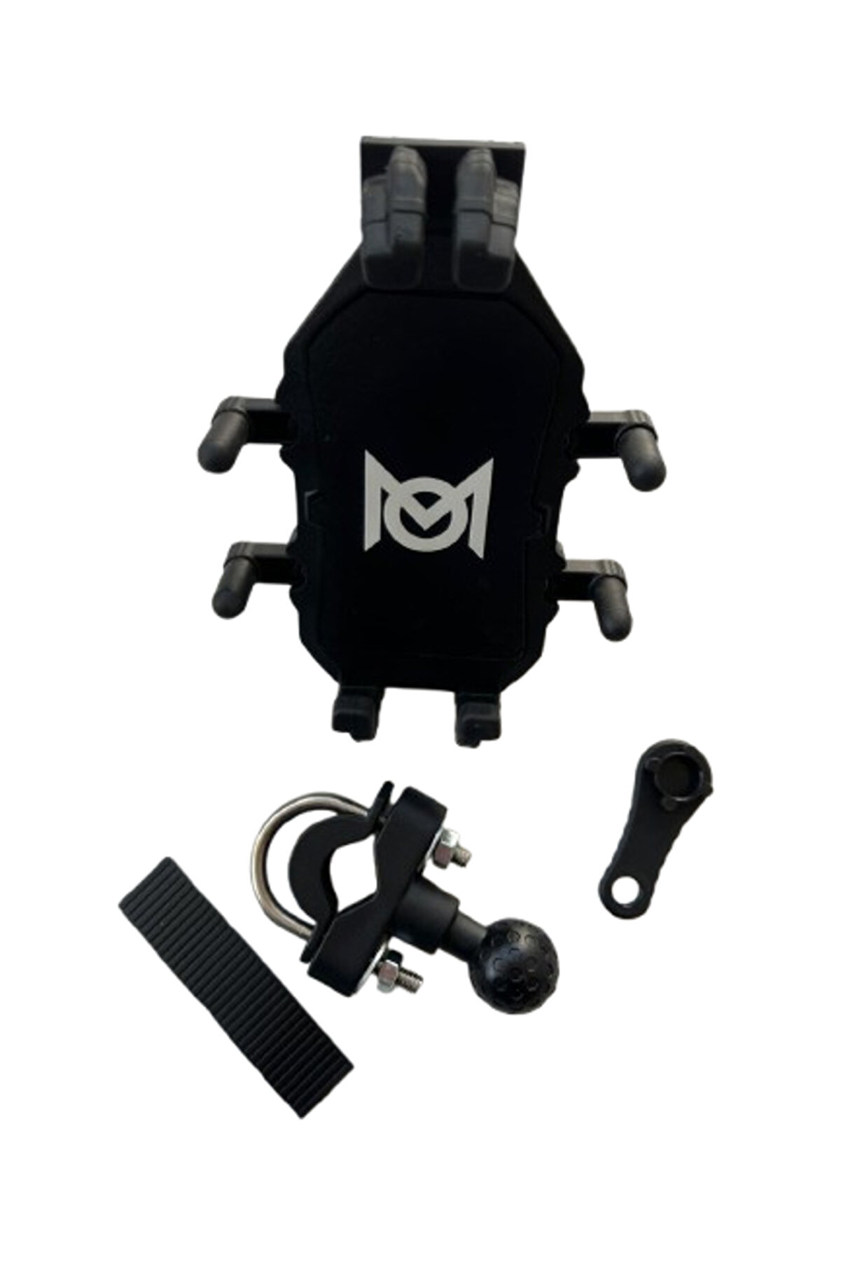 Alkan MB Motosiklet Scooter Atv Bisiklet Gidon Bağlantılı Telefon Tutucu (Titreşim Modüllü) AB Kalite