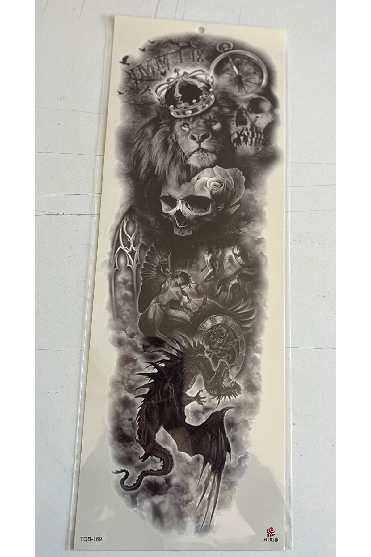 Ai̇rbrush Tattoo Kral Aslan 1 Hafta Kalıcı 4 Adet Bi̇rden Tam Kol Bacak Kaplama 46 Cm Geçi̇ci̇ Dövme Seti̇