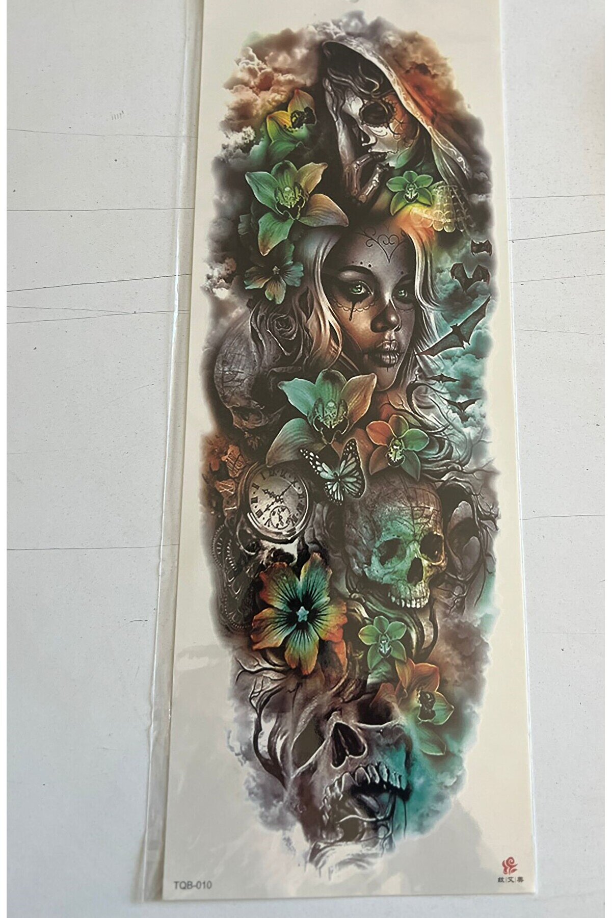 Ai̇rbrush Tattoo Rengarenk 1 Hafta Kalıcı 4 Adet Bi̇rden Tam Kol Bacak Kaplama 46 Cm Geçi̇ci̇ Dövme Seti̇