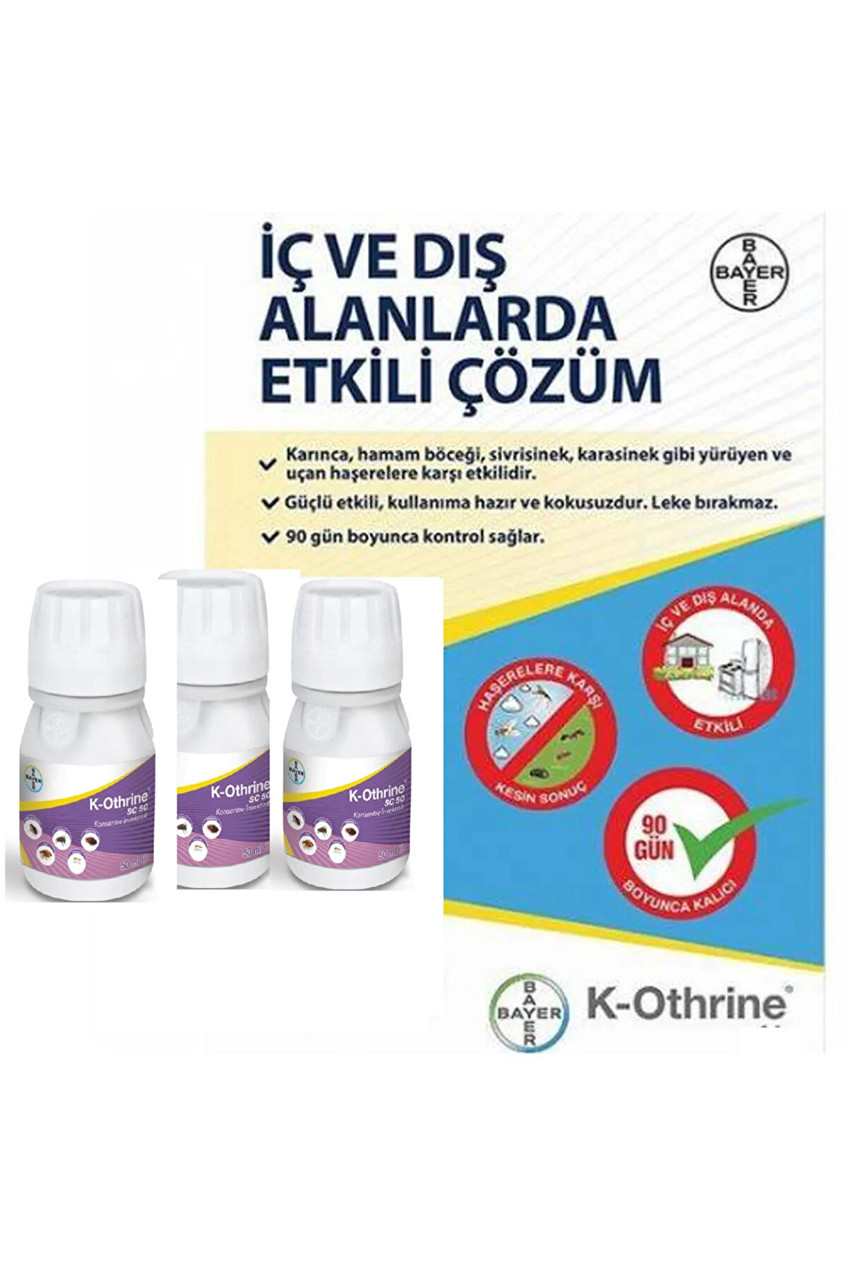 Bayer K-Othri̇ne Sc50,50Ml X3 Adet(Tahta Kurusu,Hamam B&ouml;ceği̇ ,Karasi̇nek Ve Si̇vri̇si̇nek M&uuml;cadelesi̇nde)