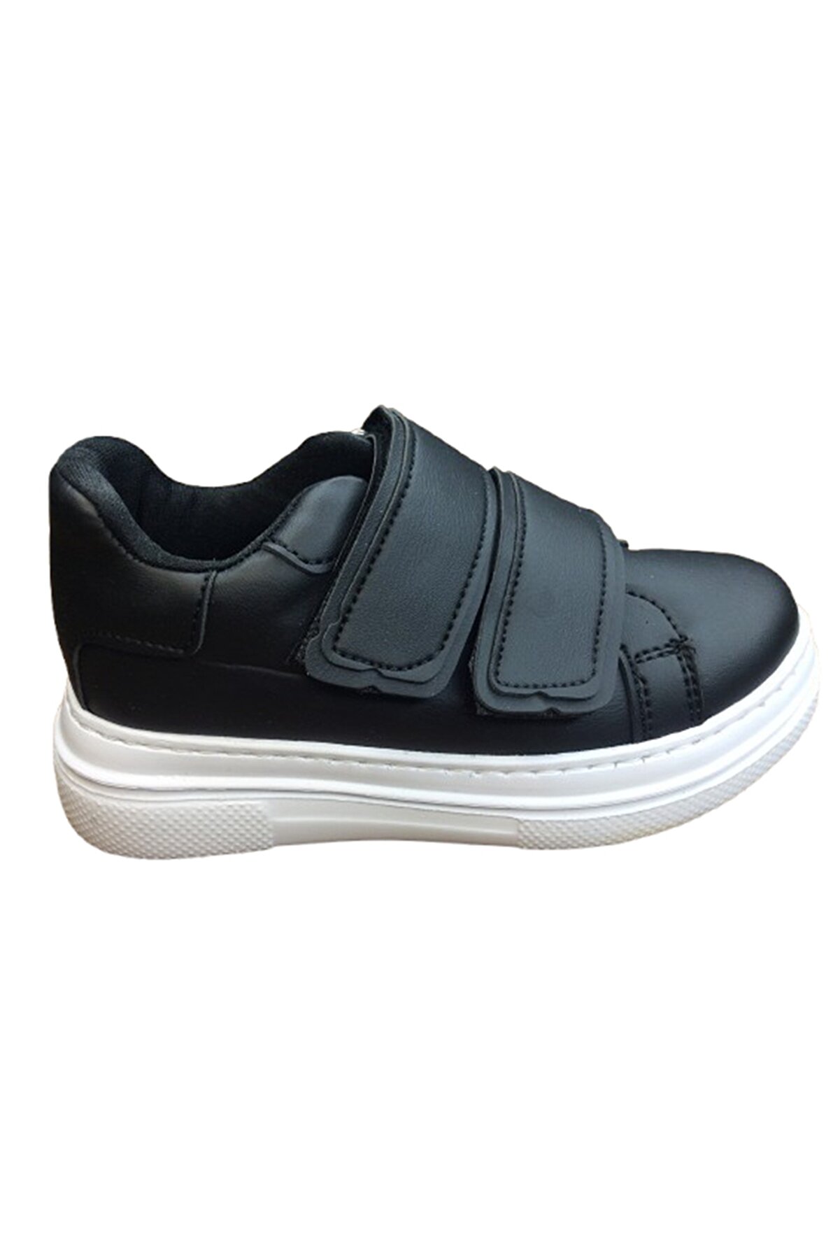 1087 Kız Çocuk Si̇yah Cırtlı Sneaker Günlük Spor Ayakkabı