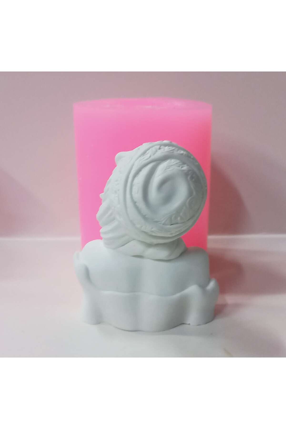 Kalıpcınızburada Eşarplı Kız Bi̇blo Si̇li̇kon Kalıp