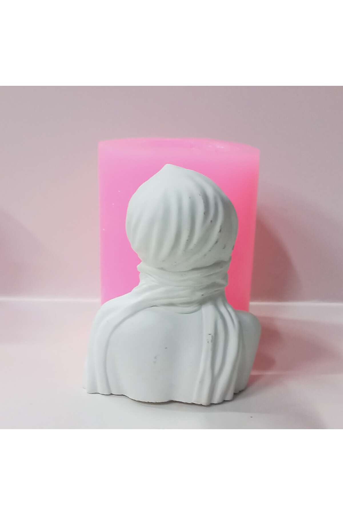 Kalıpcınızburada Eşarplı Kız Bi̇blo Si̇li̇kon Kalıp - K7982