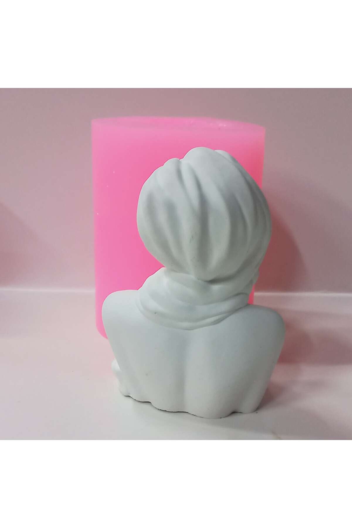 Kalıpcınızburada Eşarplı Kız Bi̇blo Si̇li̇kon Kalıp - K7981