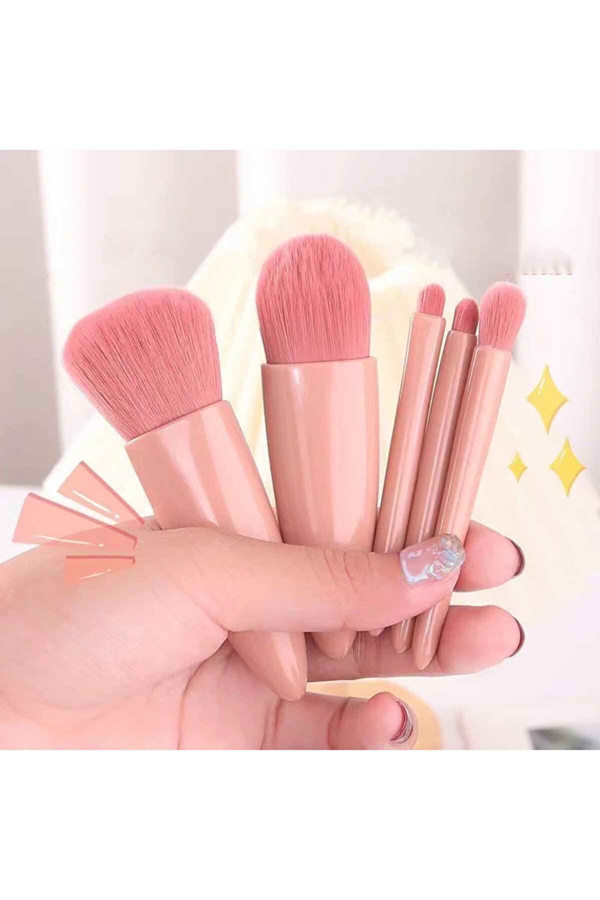 Ethab Ti̇caret Aynalı Makyaj Fır&ccedil;ası Seti̇