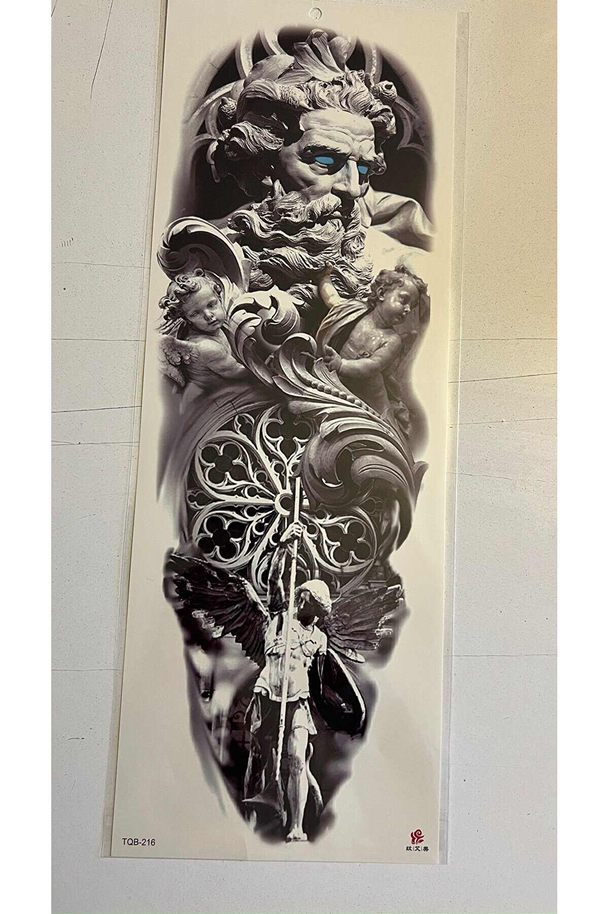 Ai̇rbrush Tattoo Vi̇ki̇ng 1 Hafta Kalıcı 4 Adet Bi̇rden Tam Kol Bacak Kaplama 46 Cm Ge&ccedil;i̇ci̇ D&ouml;vme Seti̇