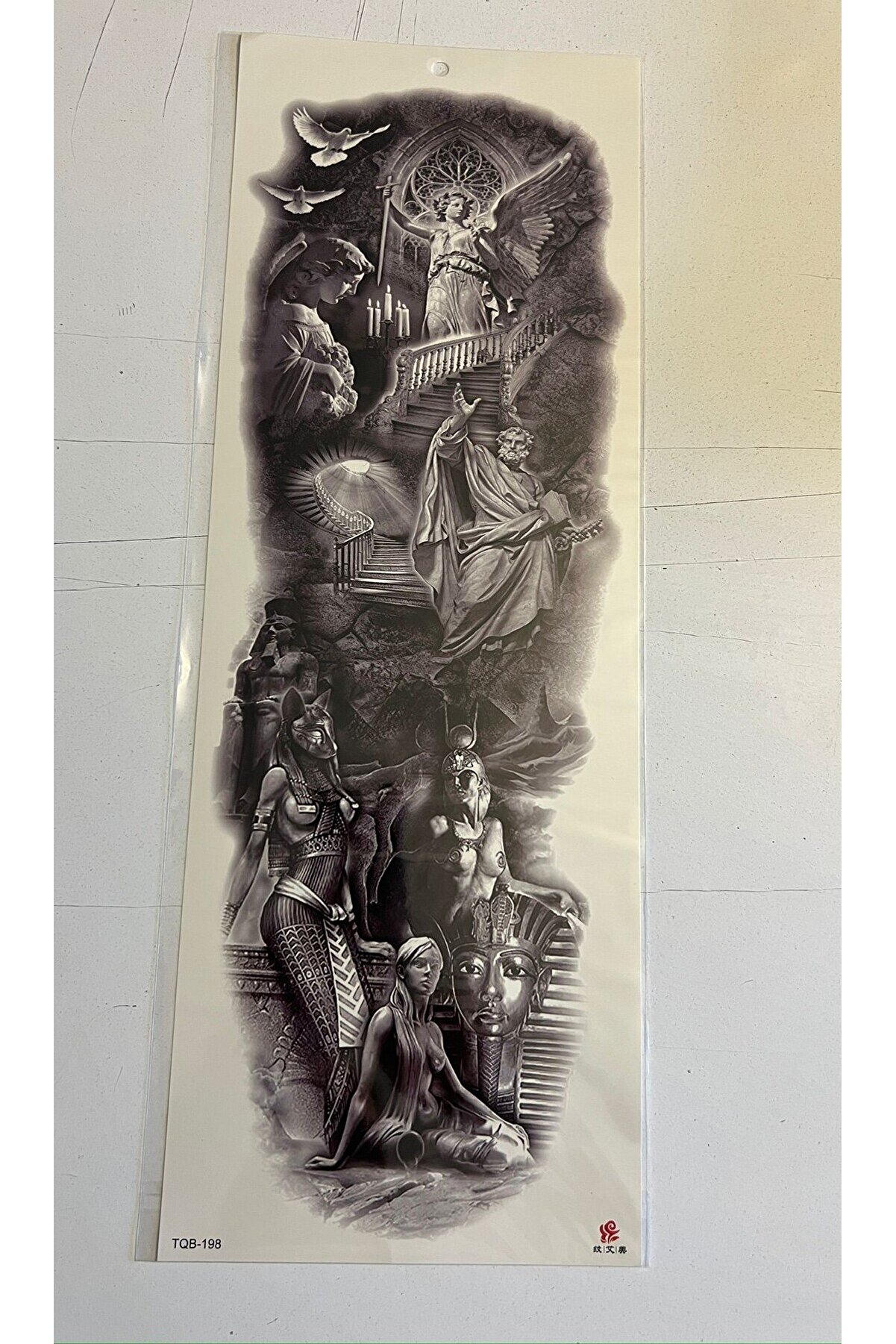 Ai̇rbrush Tattoo Savaşçı 1 Hafta Kalıcı 4 Adet Bi̇rden Tam Kol Bacak Kaplama 46 Cm Geçi̇ci̇ Dövme Seti̇