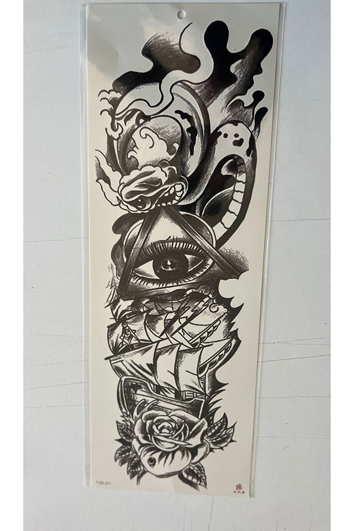 Ai̇rbrush Tattoo Zaman 1 Hafta Kalıcı 4 Adet Bi̇rden Tam Kol Bacak Kaplama 46 Cm Geçi̇ci̇ Dövme Seti̇