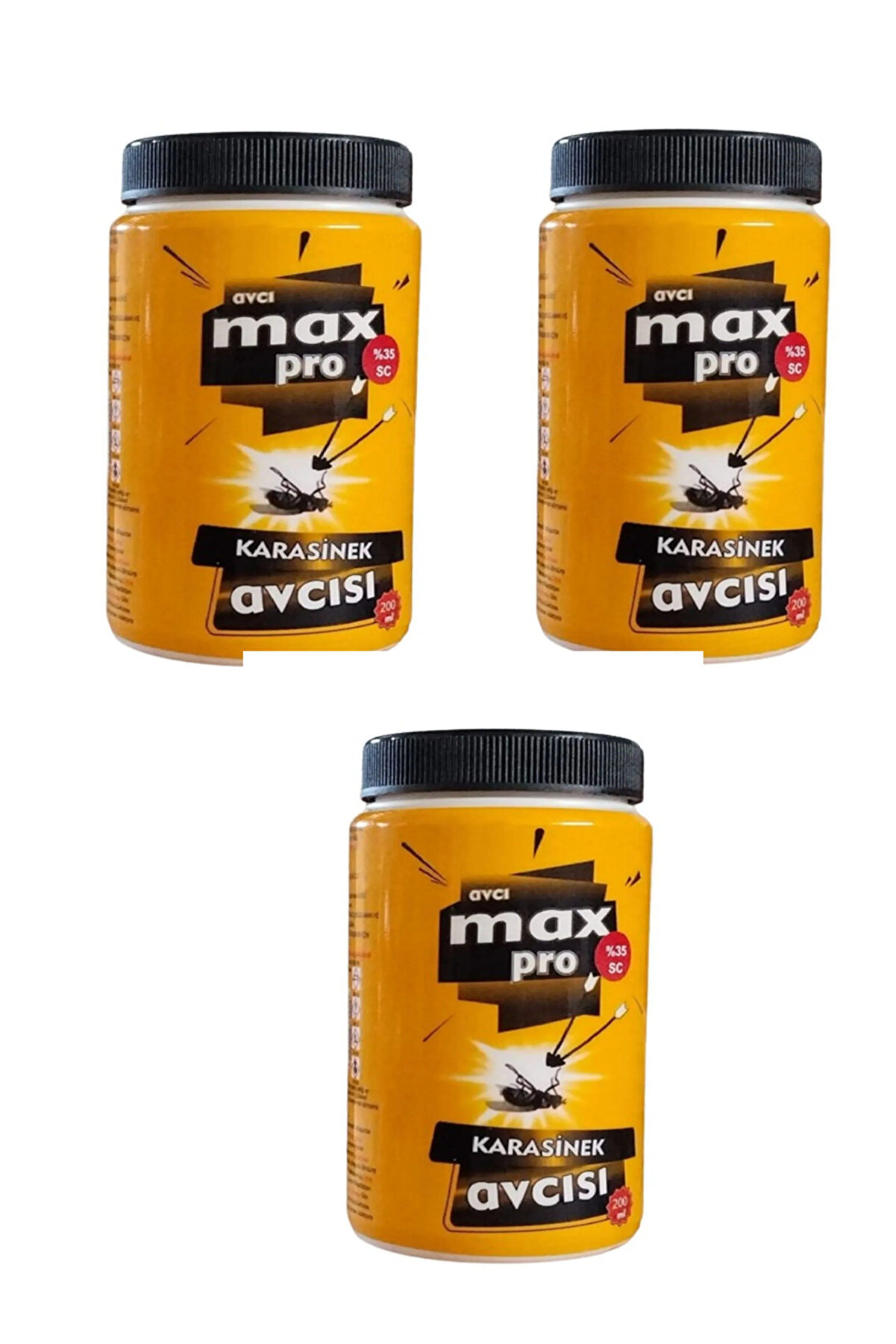 Avcı Avcı Max Kara Si̇nek &Ouml;ld&uuml;r&uuml;c&uuml; Avcı Max Pro Konsantre 200 Ml X3 Adet