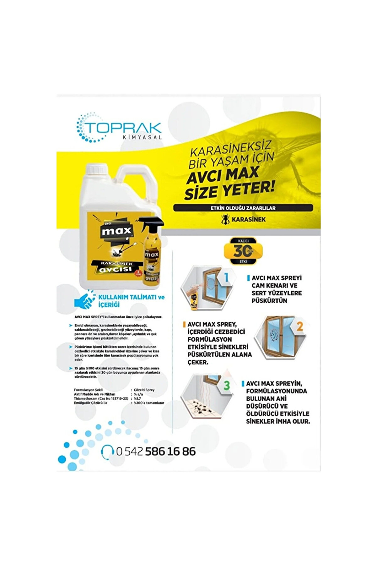 Avcı Avcı Max Kara Si̇nek &Ouml;ld&uuml;r&uuml;c&uuml; Avcı Max Pro Konsantre 200 Ml X3 Adet