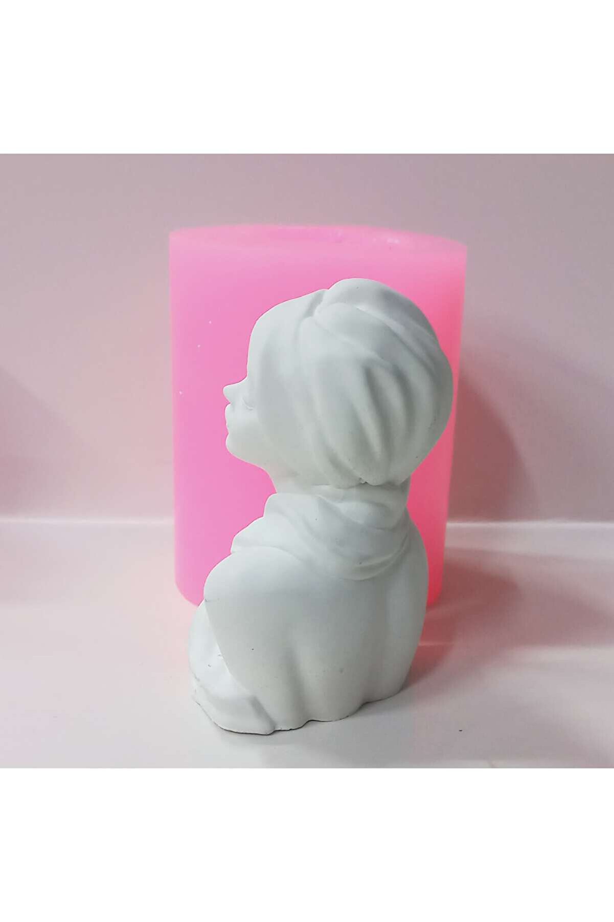 Kalıpcınızburada Eşarplı Kız Bi̇blo Si̇li̇kon Kalıp - K7981