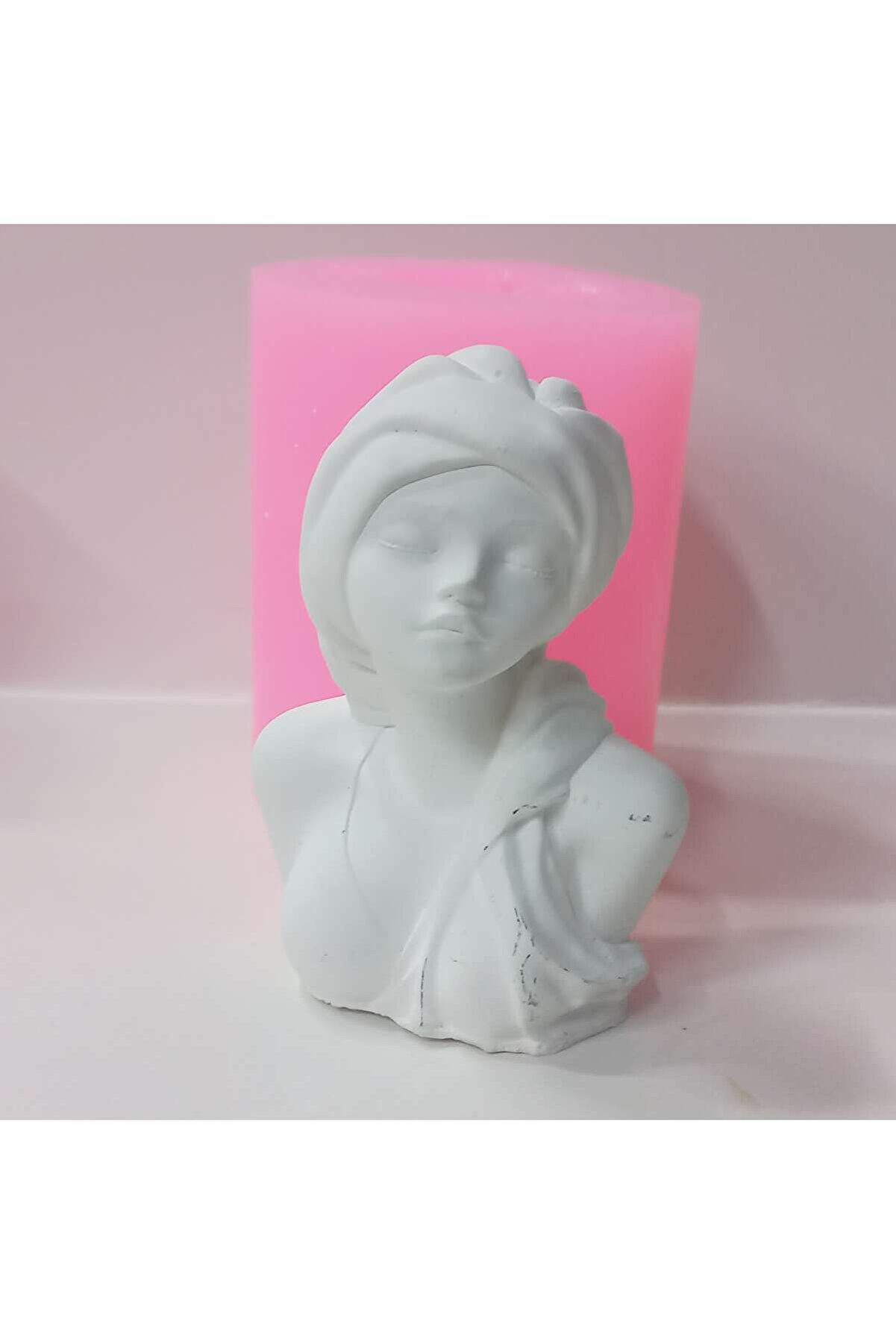 Kalıpcınızburada Eşarplı Kız Bi̇blo Si̇li̇kon Kalıp - K7981