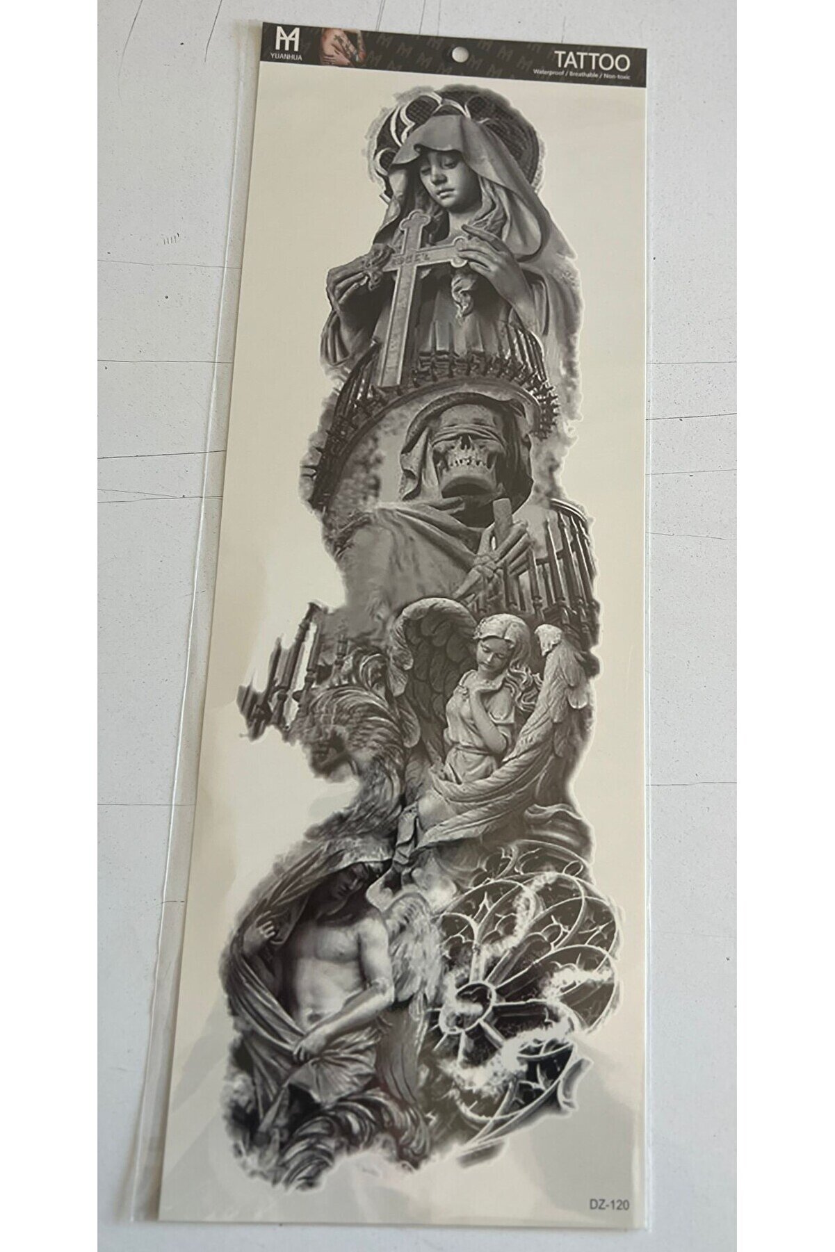 Ai̇rbrush Tattoo Korkusuz 1 Hafta Kalıcı 4 Adet Bi̇rden Tam Kol Bacak Kaplama 46 Cm Ge&ccedil;i̇ci̇ D&ouml;vme Seti̇