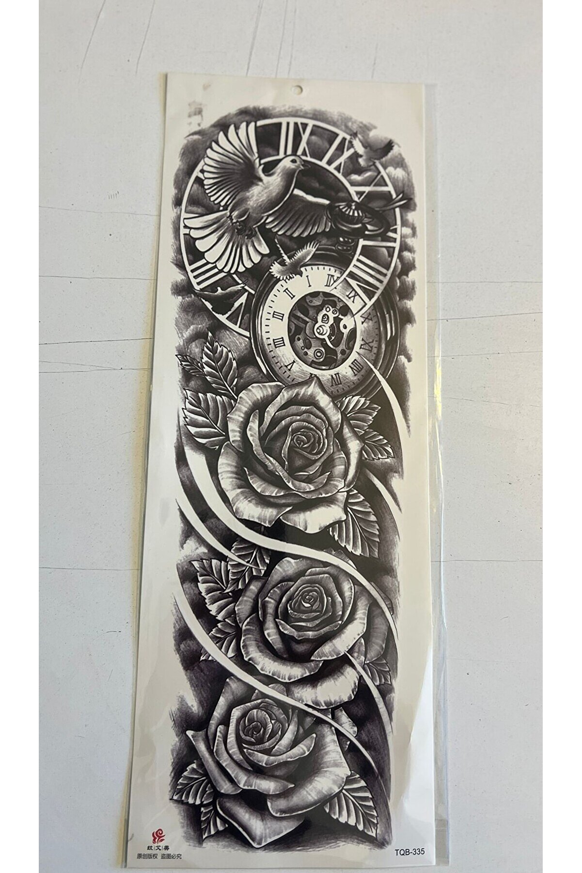 Ai̇rbrush Tattoo Zaman 1 Hafta Kalıcı 4 Adet Bi̇rden Tam Kol Bacak Kaplama 46 Cm Geçi̇ci̇ Dövme Seti̇