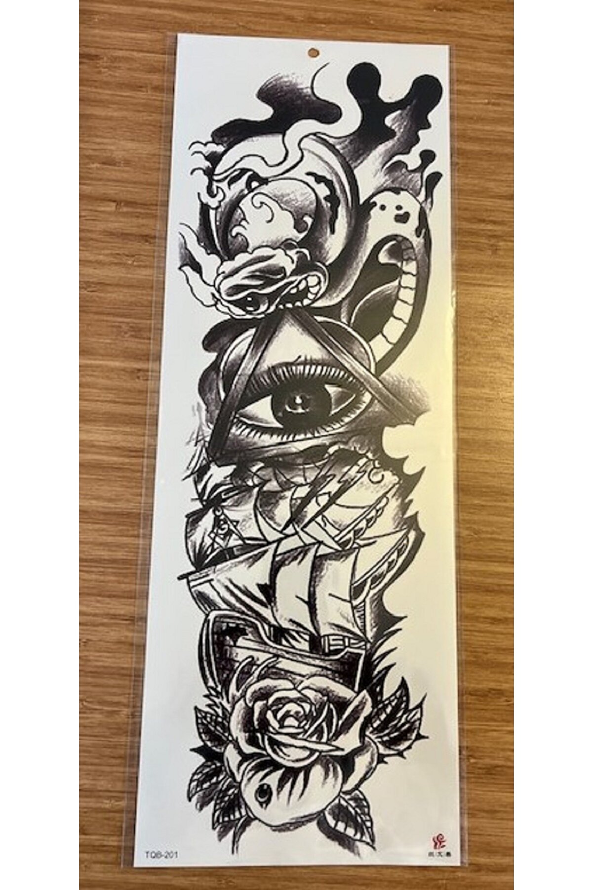 Ai̇rbrush Tattoo Öfke 1 Hafta Kalıcı 4 Adet Bi̇rden Tam Kol Bacak Kaplama 46 Cm Geçi̇ci̇ Dövme Seti̇