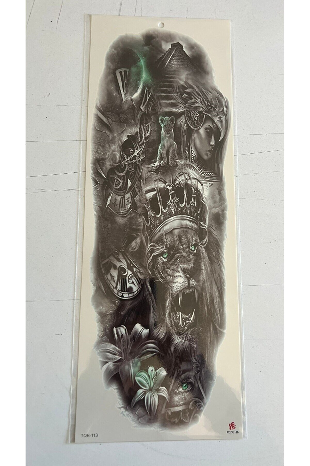 Ai̇rbrush Tattoo Aslan Krallığı 1 Hafta Kalıcı 4 Adet Bi̇rden Tam Kol Bacak Kaplama 46 Cm Geçi̇ci̇ Dövme Seti̇