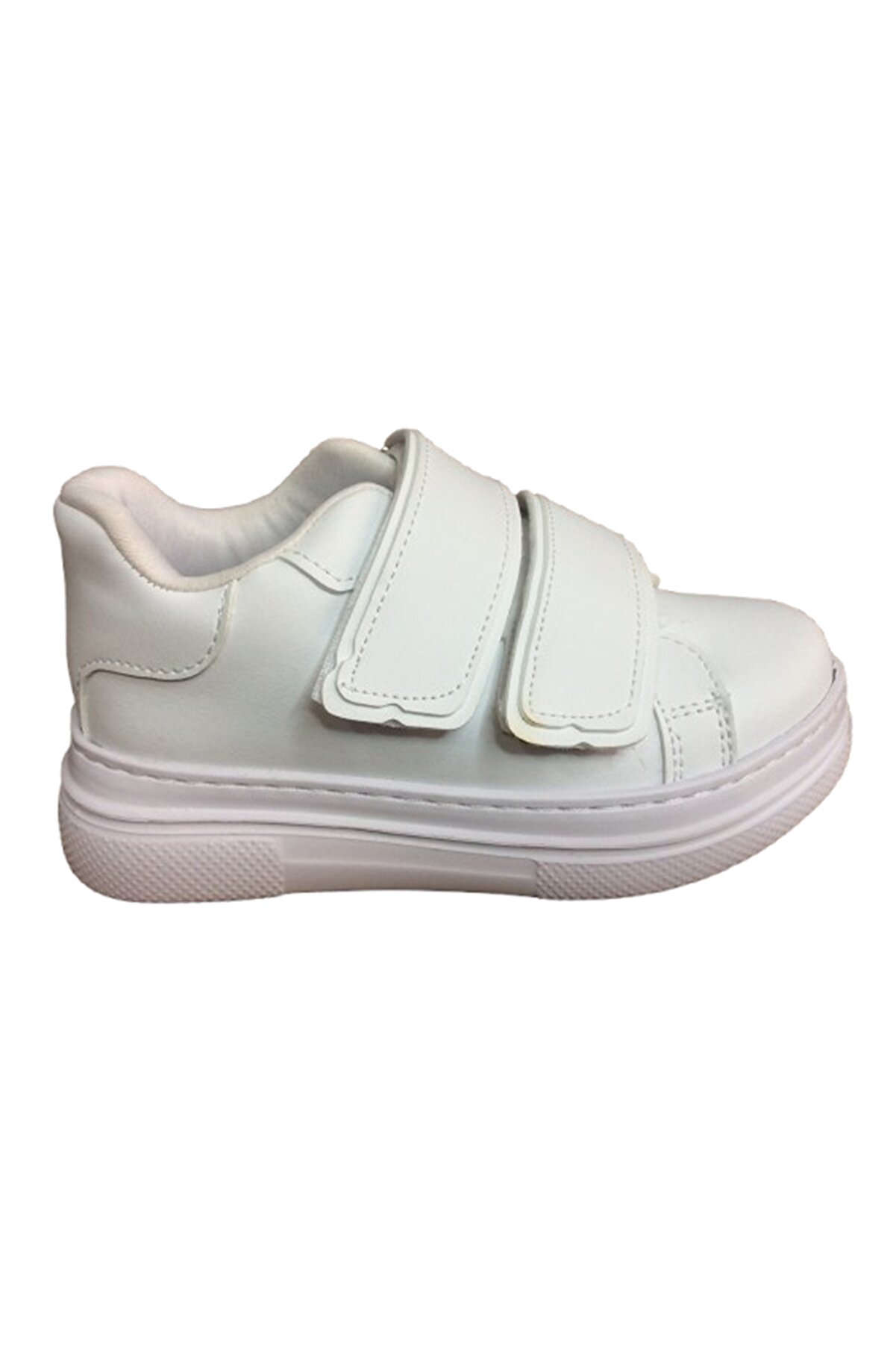 OrtopedikAL 1087 Kız Çocuk BeyazSiyah Cırtlı Sneaker Günlük Spor Ayakkabı