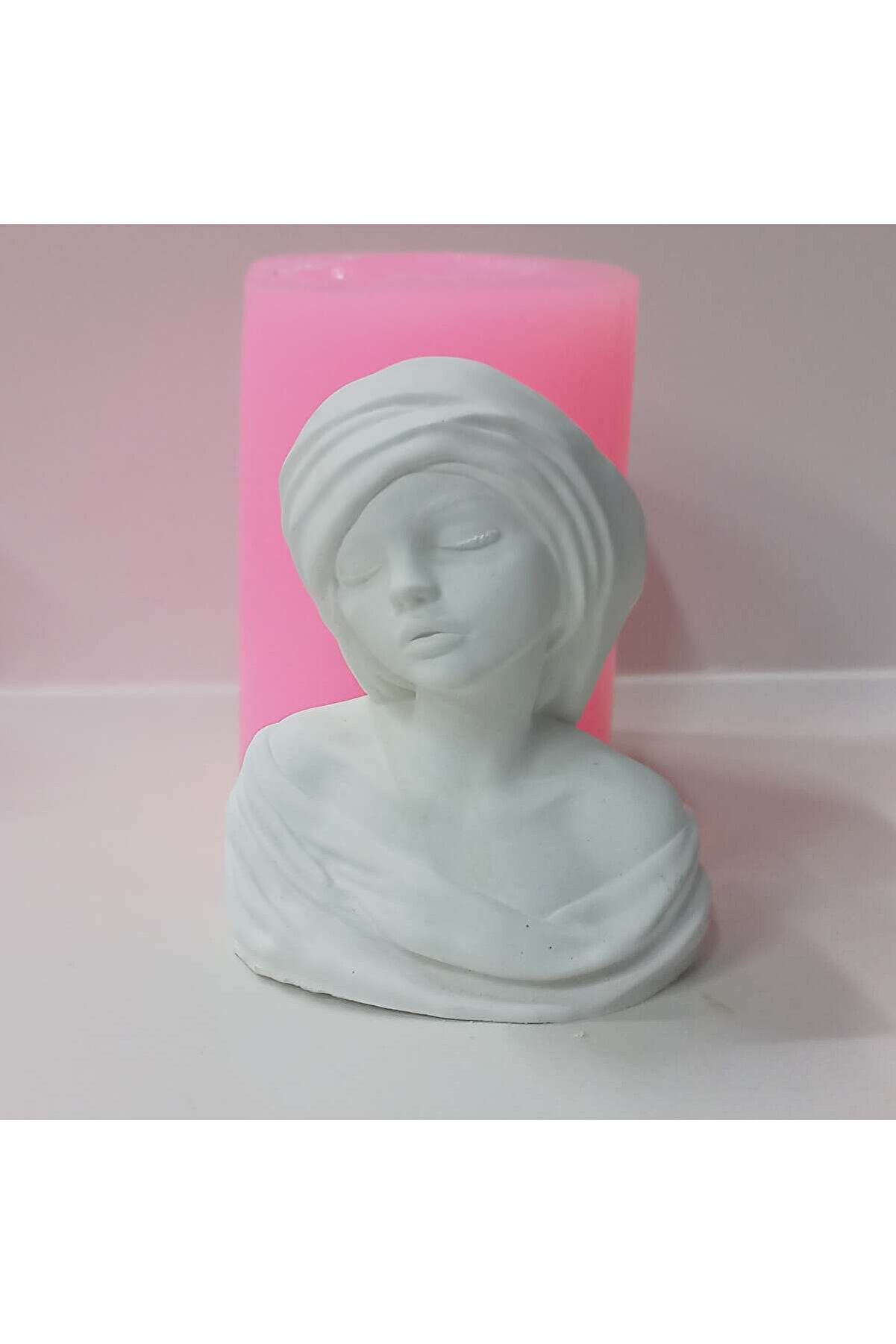 Kalıpcınızburada Eşarplı Kız Bi̇blo Si̇li̇kon Kalıp