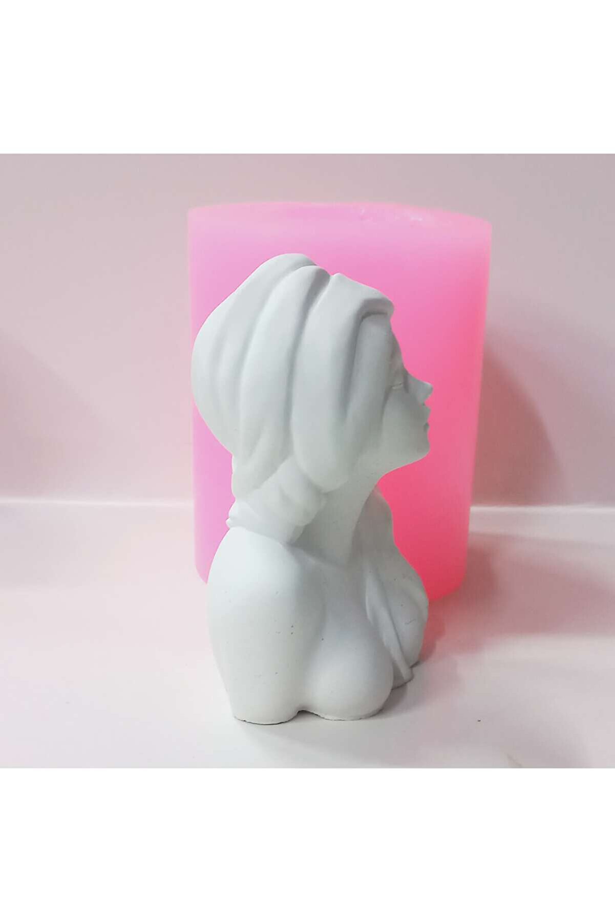 Kalıpcınızburada Eşarplı Kız Bi̇blo Si̇li̇kon Kalıp - K7981