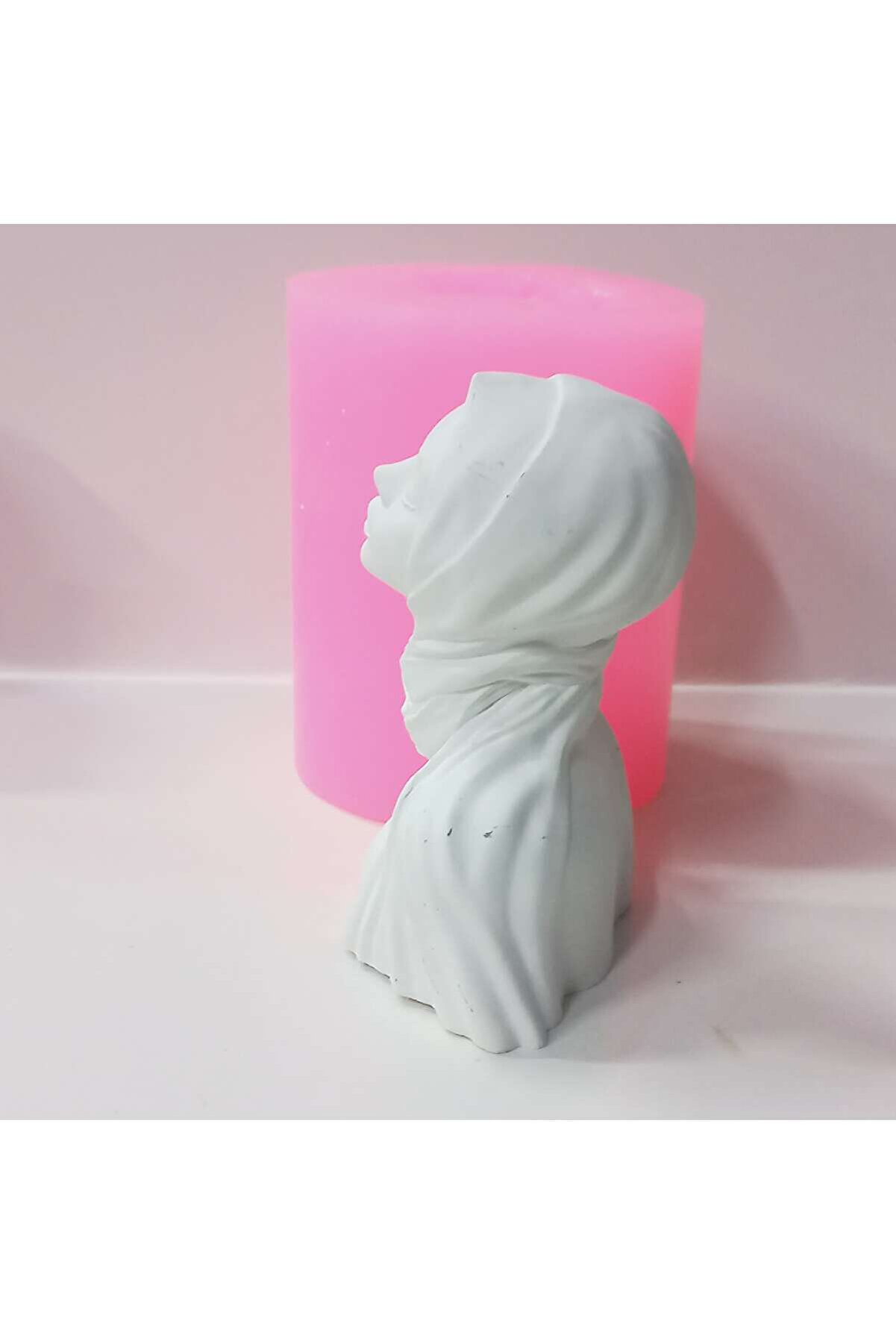 Kalıpcınızburada Eşarplı Kız Bi̇blo Si̇li̇kon Kalıp - K7982