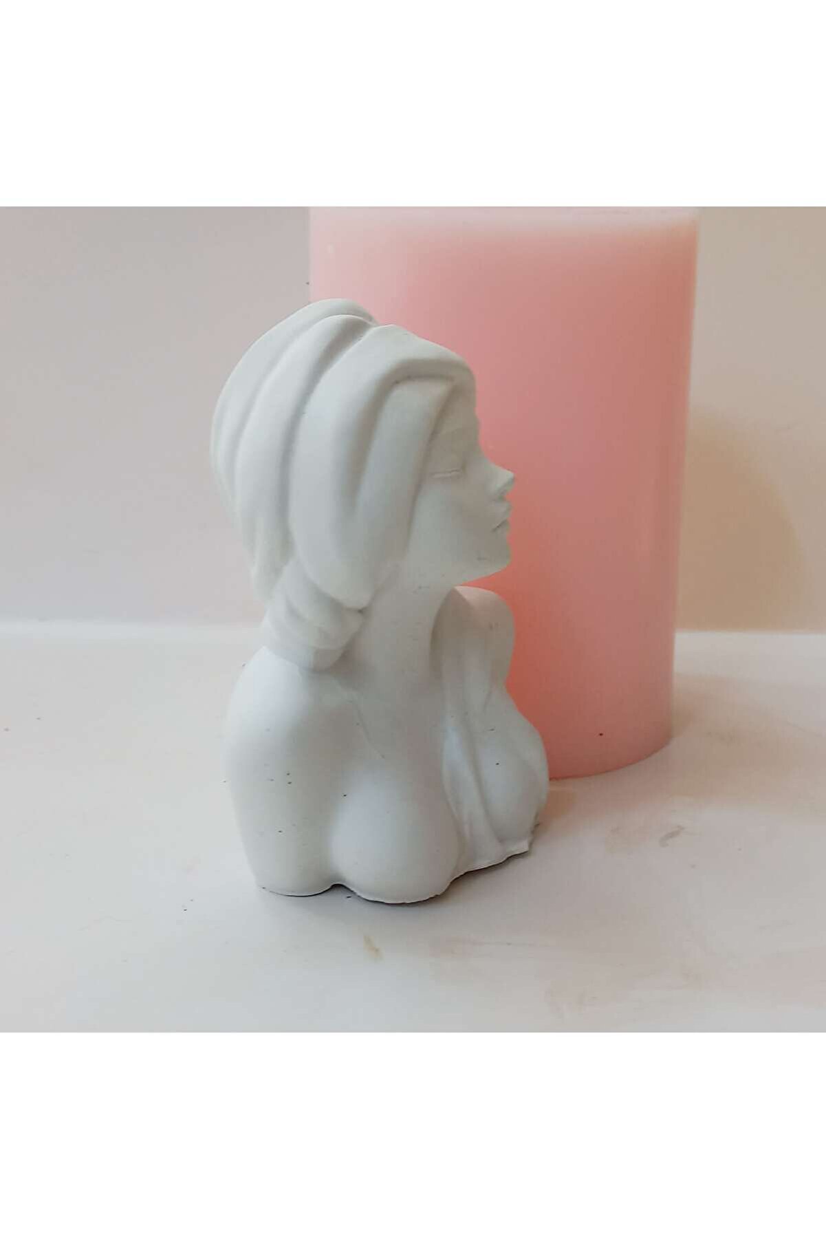 Kalıpcınızburada Eşarplı Kız Bi̇blo Si̇li̇kon Kalıp