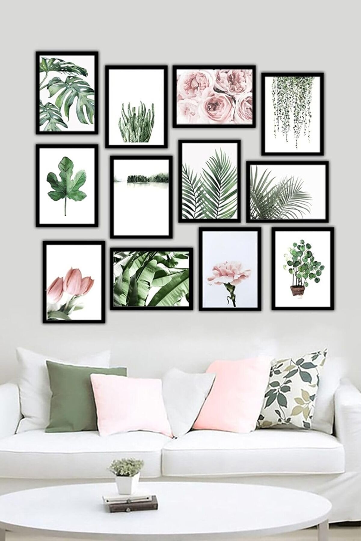 STOREMAX goldflare 12 Parça Siyah Çerçeve Görünümlü Mdf Tablo Seti 12ARTSSA1, 15 x 20 trendflare 1165984