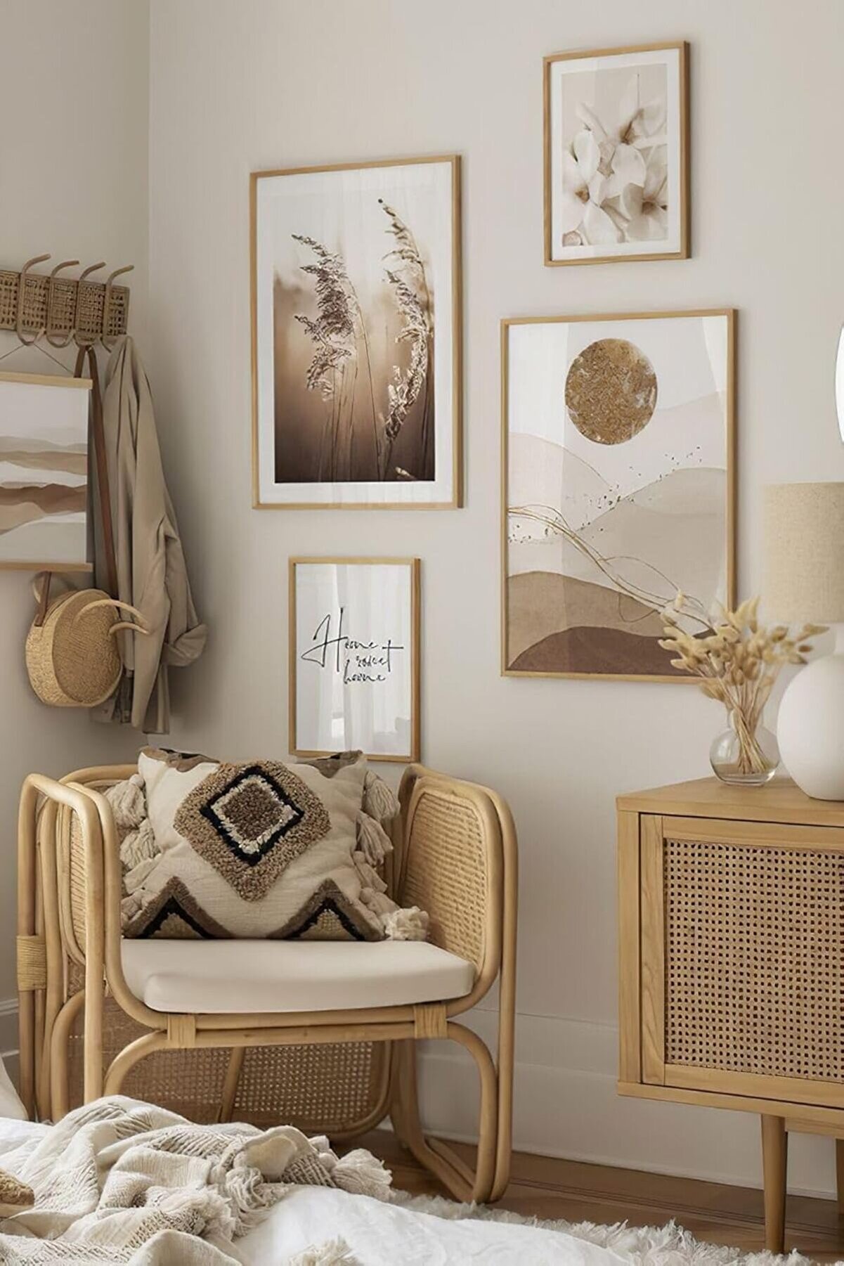 STOREMAX polysight 4 Parça Ahşap Çerçeve Görünümlü Mdf Tablo CRZARTEVESSASTKO49, 150 x 200 trendzap 467437