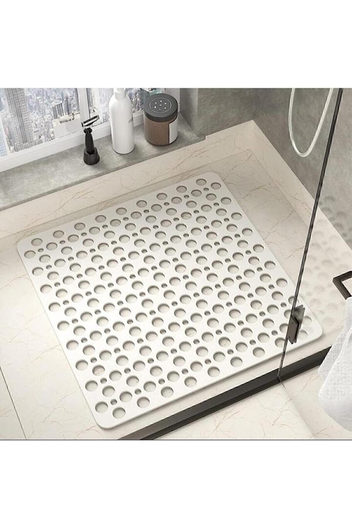 STOREMAX goldwhirl Kaydırmaz Duşakabin Ve Duş Paspası Kare Bubble Yapışır 54 X 54 Cm BEYAZ RENK SEA149B trend