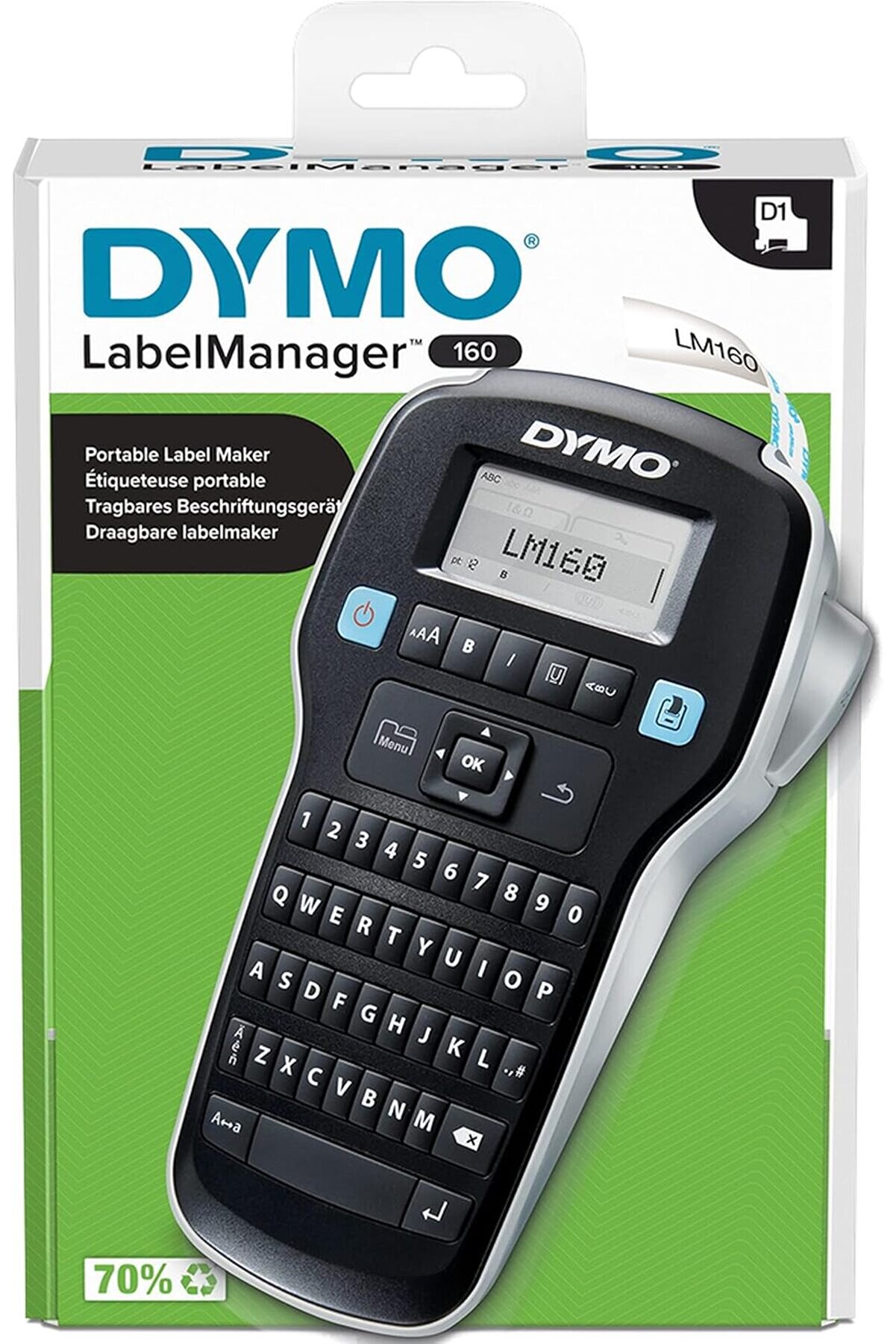 STOREMAX snShop Dymo Lm 160 Elektronik Etiketleme Makinesi - 6/9/12 Mm D1 Şeritlerle Uyumlu Kullanım 46743