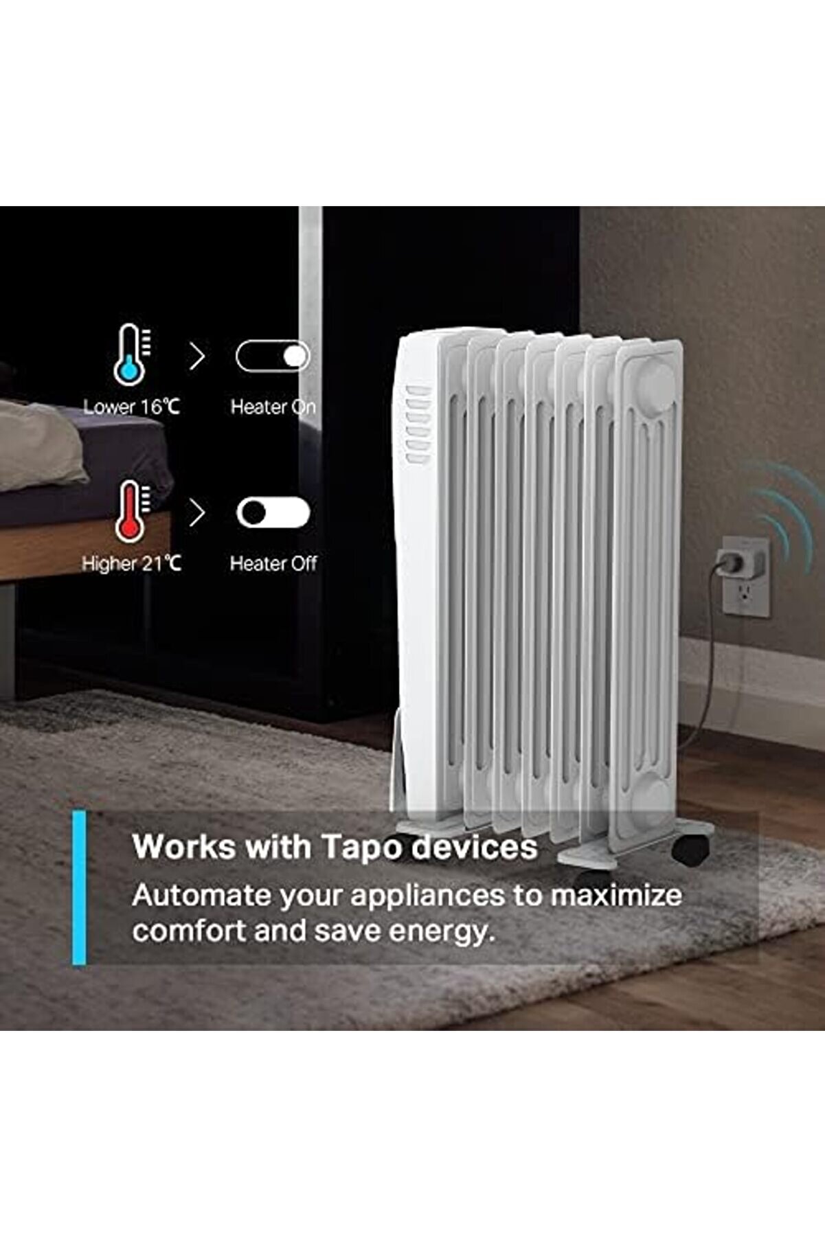 Gçavm Tapo T310, Akıllı Sıcaklık Ve Nem Moni̇törü, Ücretsi̇z Veri̇ Depolama, Gerçek Zamanlı B