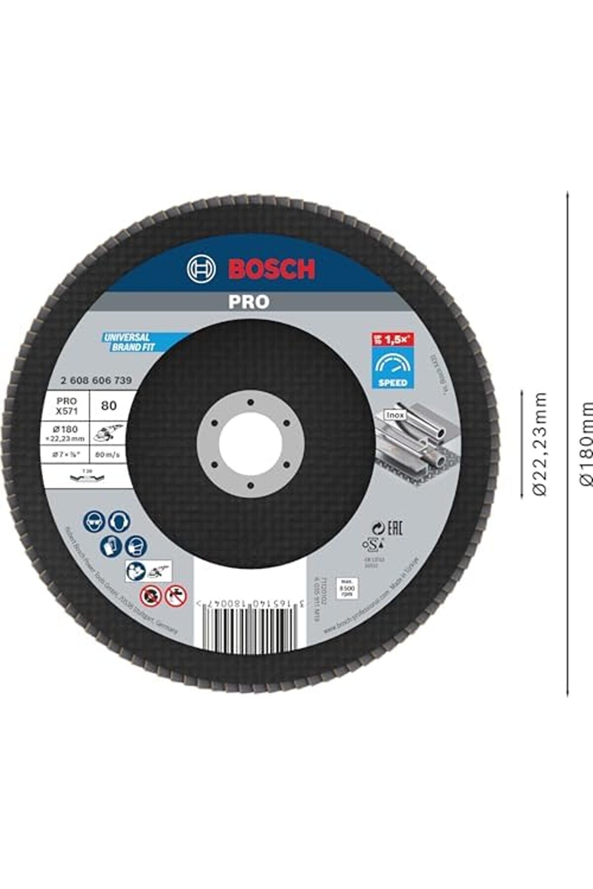 G&ccedil;avm Professi̇onal Yelpaze Taşlama Di̇ski̇ (A&ccedil;ılı Taşlama Maki̇nesi̇ İ&ccedil;i̇n Farklı Malzemeler, &Oslash;