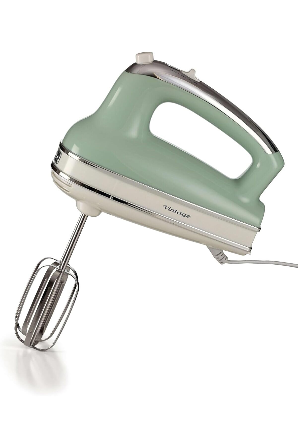 STOREMAX GÇAVM Vintage El Mikseri Yeşil 1548/04-450 Watt, 5 Hız, Çırpma ve Yoğurma Başlıkları, Turbo
