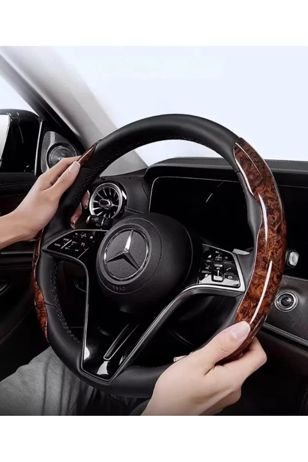 Ethab Ti̇caret Ahşap Tasarımlı Di̇reksi̇yon Si̇mi̇di̇ Koruma Kılıfı 2 Li̇