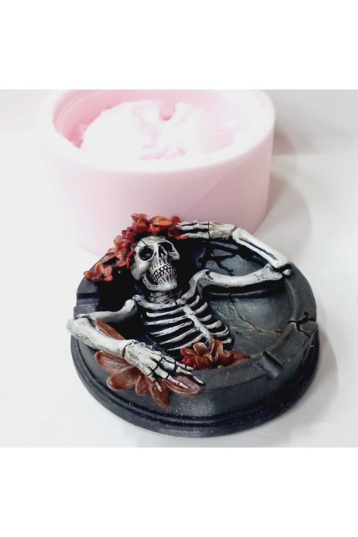 Kalıpcınızburada İskelet Küllük Si̇li̇kon Kalıp - K7901