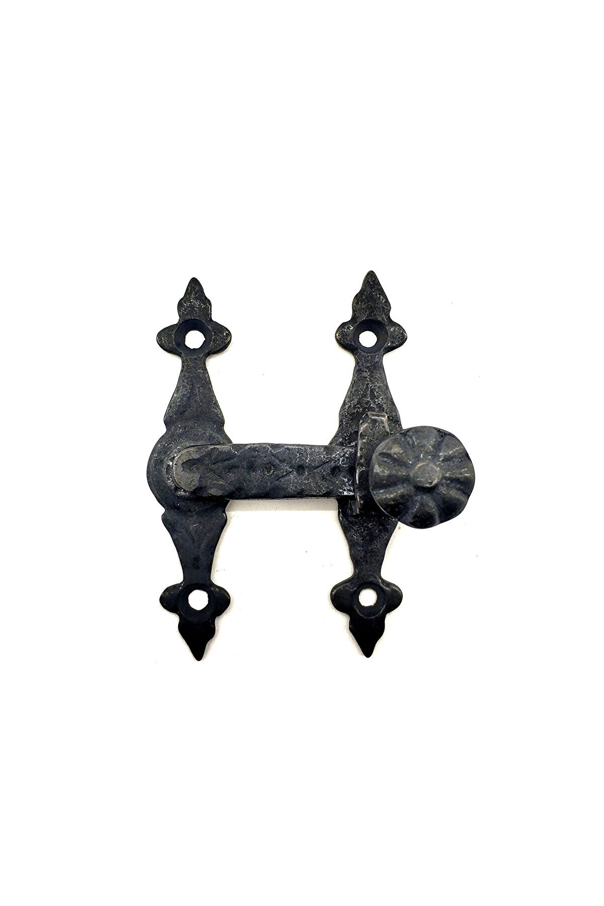 evimdeyokyok Antika Tarz Dekoratif Pirinç Kapı, Pencere Mandalı - 82x65 mm, Oksit