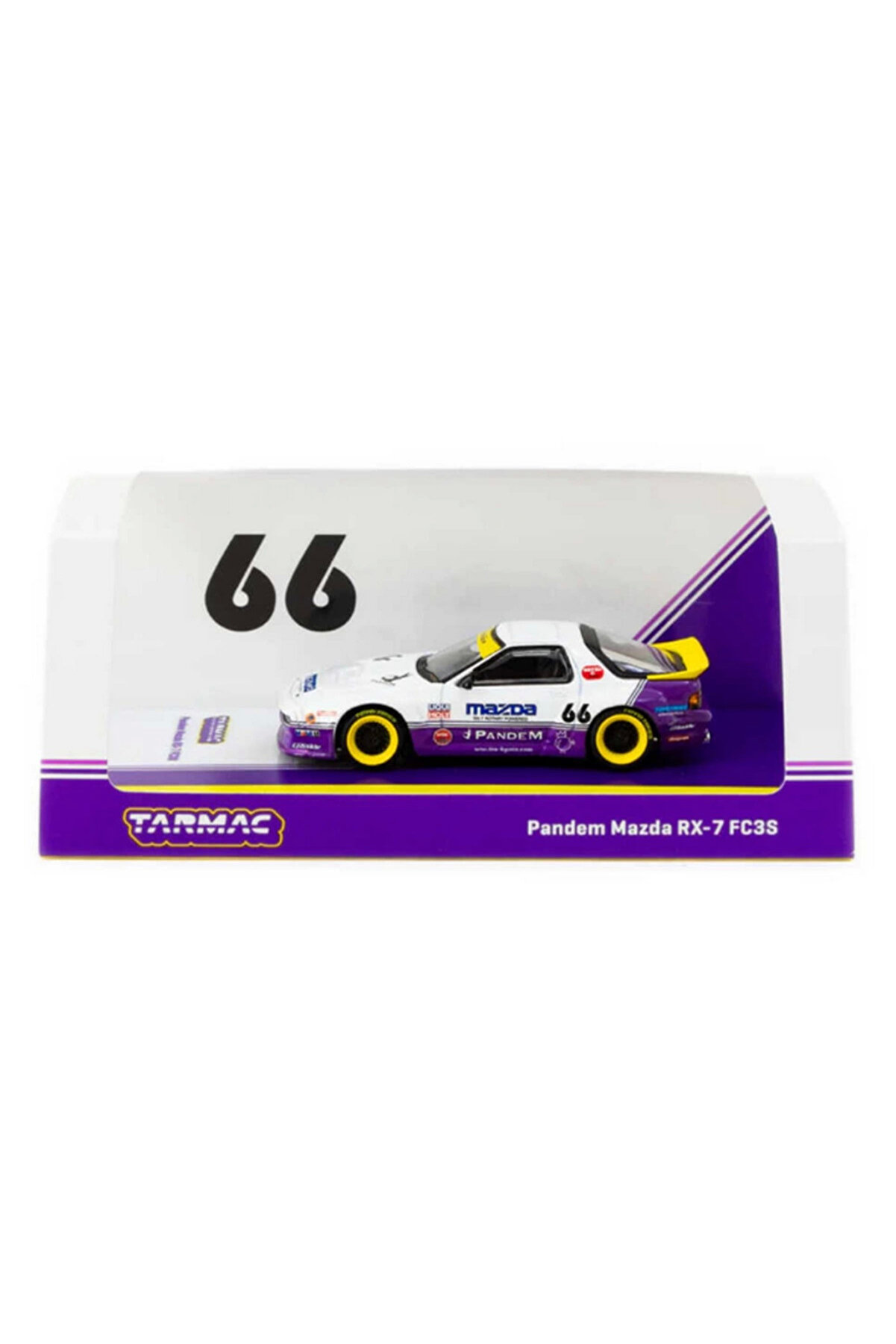 Tarmac Works 1/64 Pandem Mazda 7 Fc3S Whi̇te / Purple Hobby64