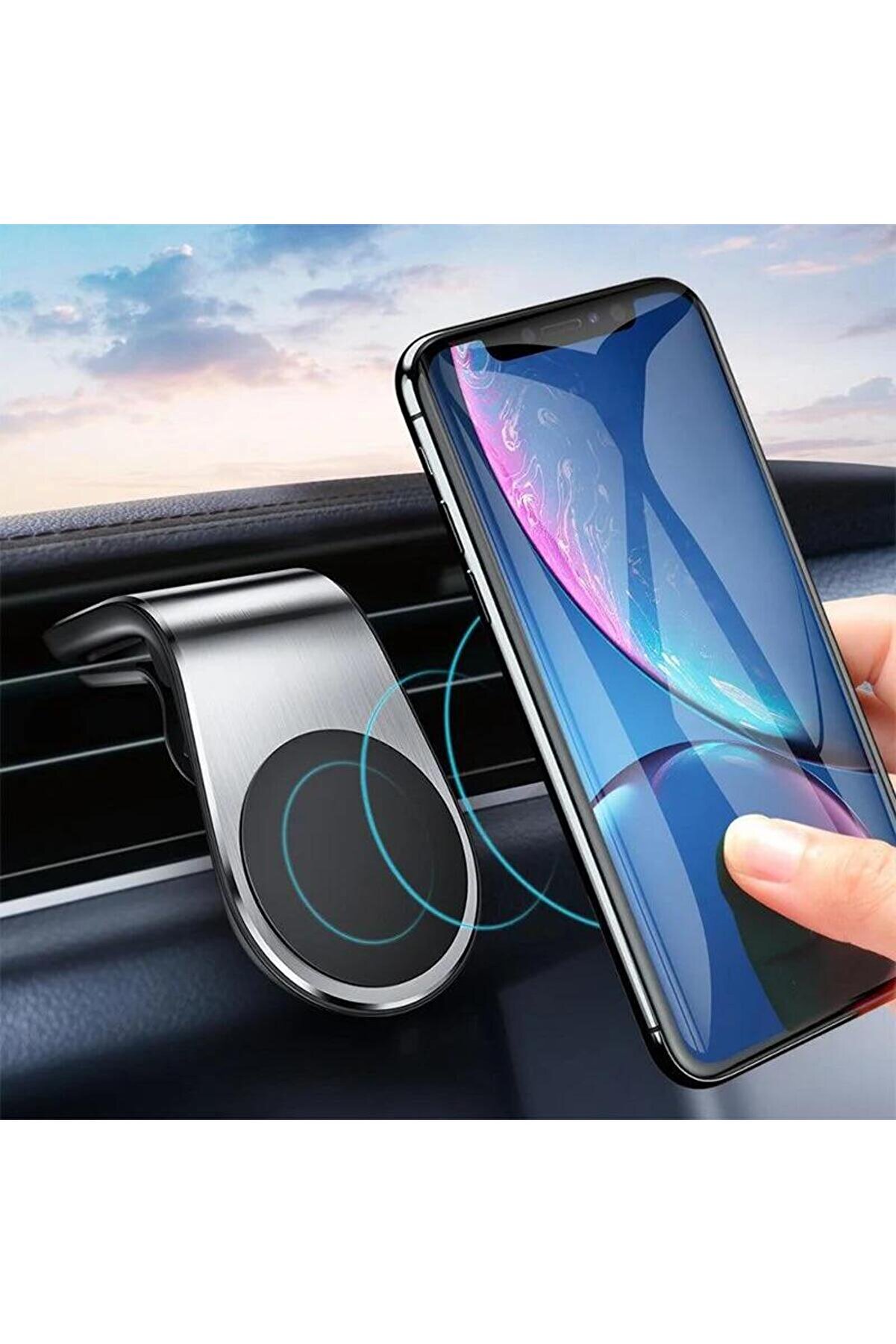 Ethab Ti̇caret Araba Kli̇masına Takılan Mandallı Mıknatıslı Telefon Tutucu