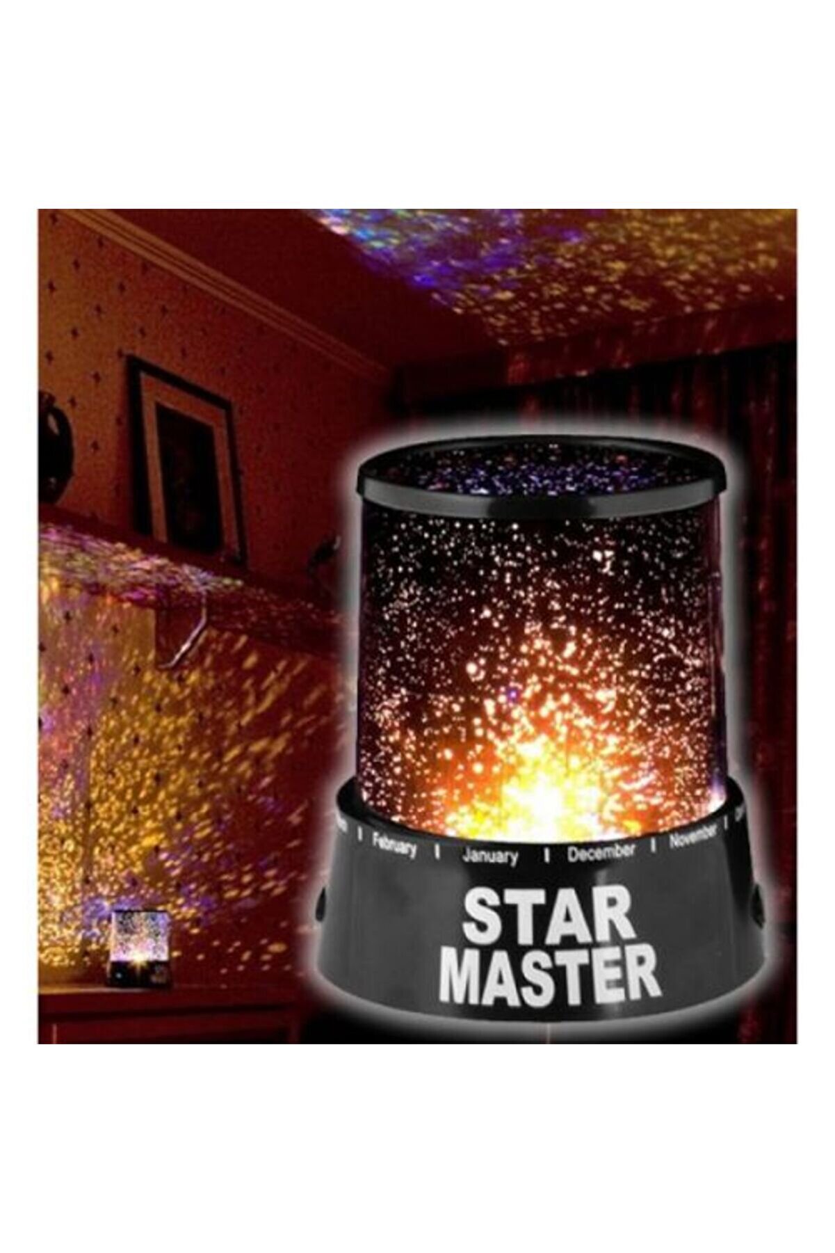 Ethab Ti̇caret Duvara Işık Yıldız Yansıtan Stak Master Gece Lambası