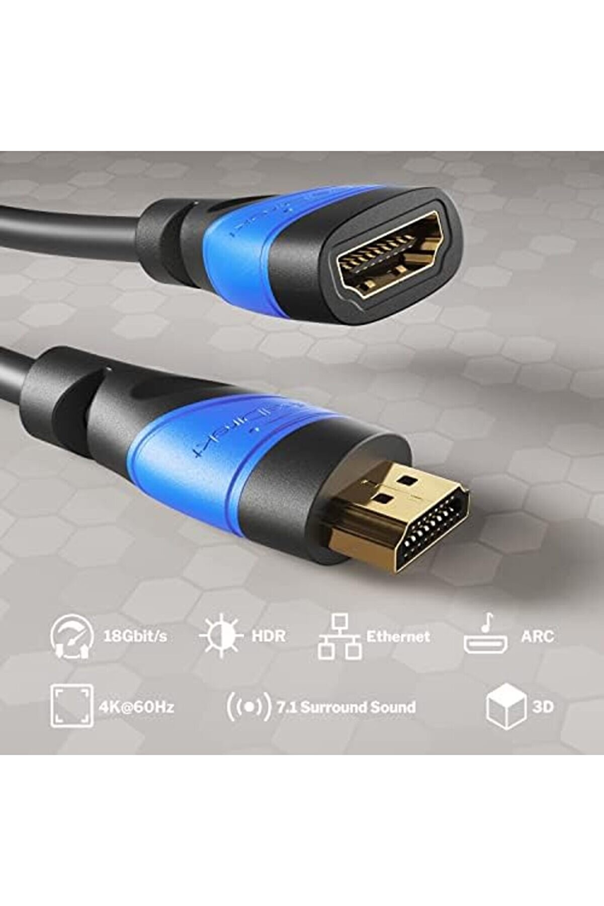 Ynsshopi̇ng &ndash; &Ouml;zel A.ı.s. Korumalı Hdmı Uzatma &ndash; 1,5M ( Ultra Hd &ndash; Ethernetli̇ Y&uuml;ksek Hızlı Hdm