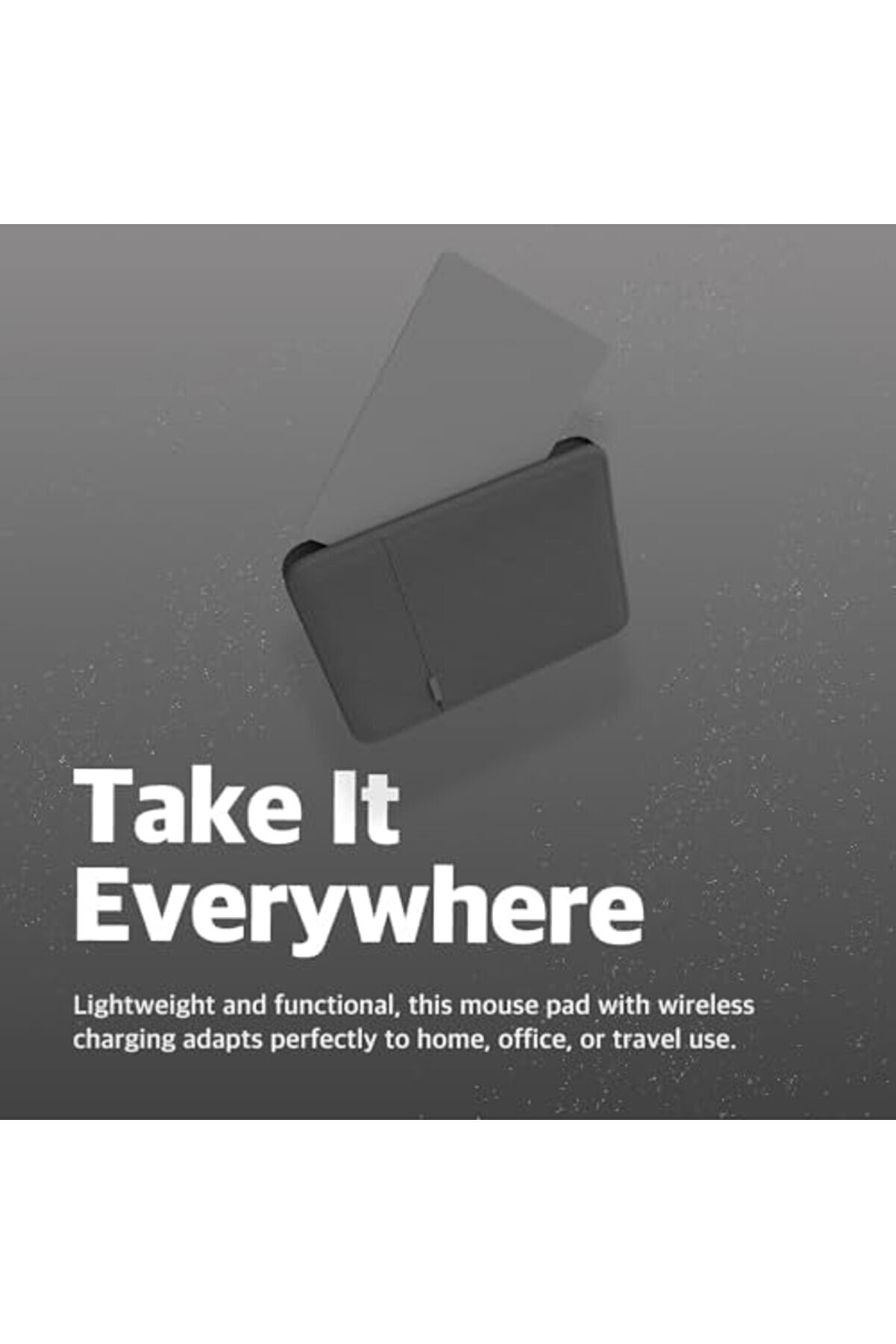 Ynsshopi̇ng H3 -,, (Toz Gri̇) İle Di̇züstü Bi̇lgi̇sayarlar İçi̇n Taşınabi̇li̇r Qi̇ Kablosuz Şarj Mouse Pad Ma