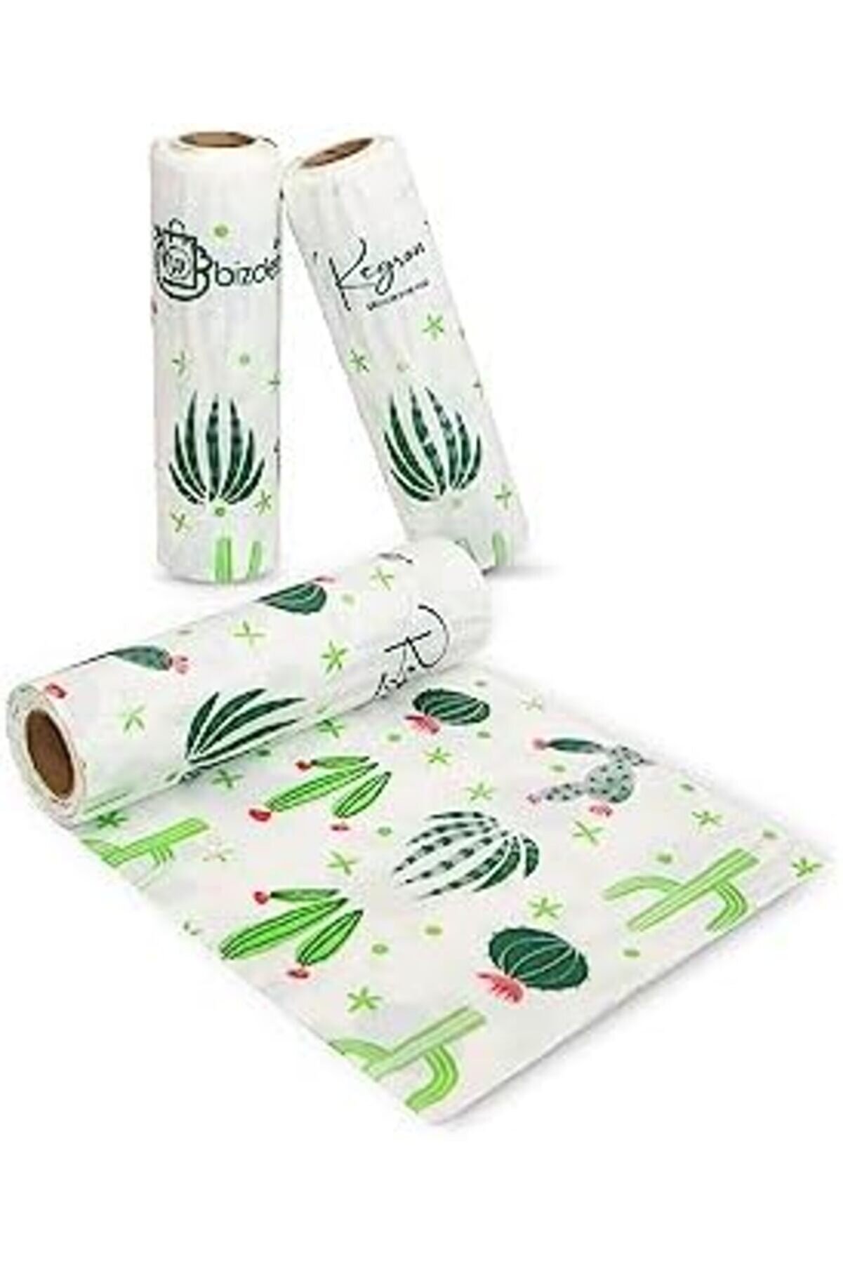 Lvnshop Masa Ve Akti̇vi̇te Pi̇kni̇k Örtüsü Kullan At Sıvı Geçi̇rmez 3 Rulo (Rulo İçi̇10 Adet) Kaktüs 100X