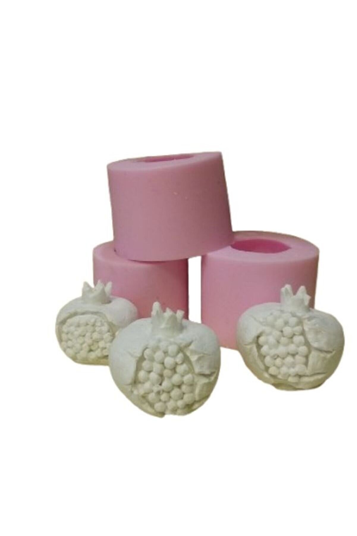 Kalıpcınızburada Çeki̇rdekli̇ Üçlü Nar Si̇li̇kon Kalıp - K7838