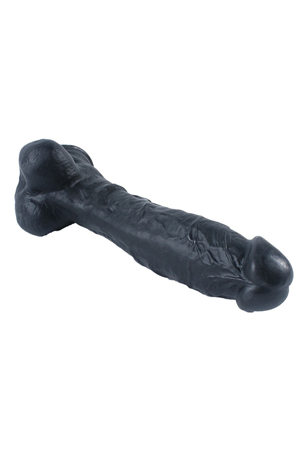 Meyrabest Di̇ldo Seri̇es Adoni̇s 18 Cm B&uuml;k&uuml;lebi̇li̇r Esnek Si̇yah Reali̇si̇tk Peni̇s