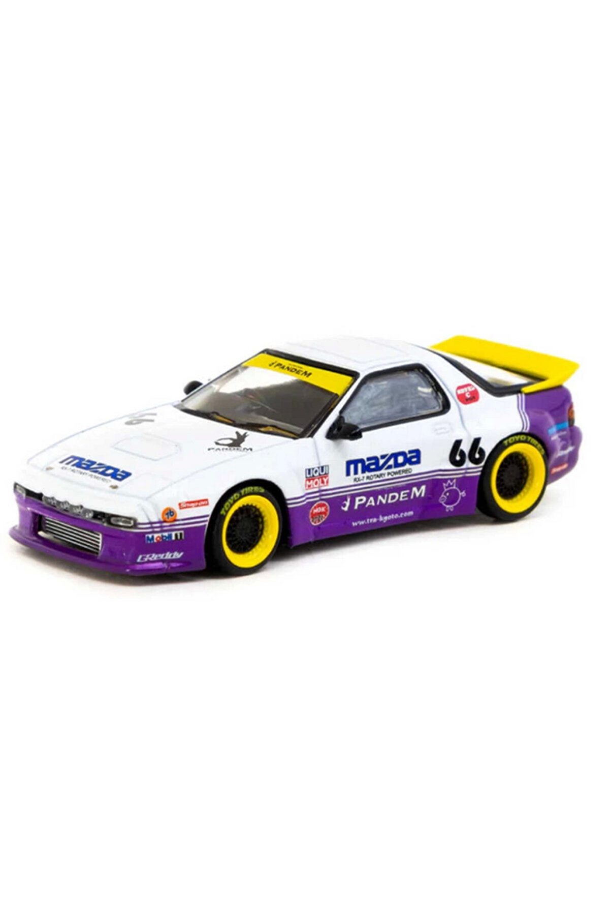 Toptan Bulurum Tarmac Works 1/64 Pandem Mazda 7 FC3S White / purple HOBBY64