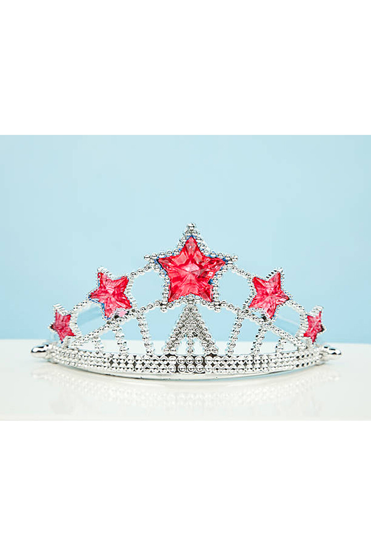 Ethab Ti̇caret Kırmızı Yıldız Taşlı Plasti̇k Elsa Tacı &Ccedil;ocuk Boy
