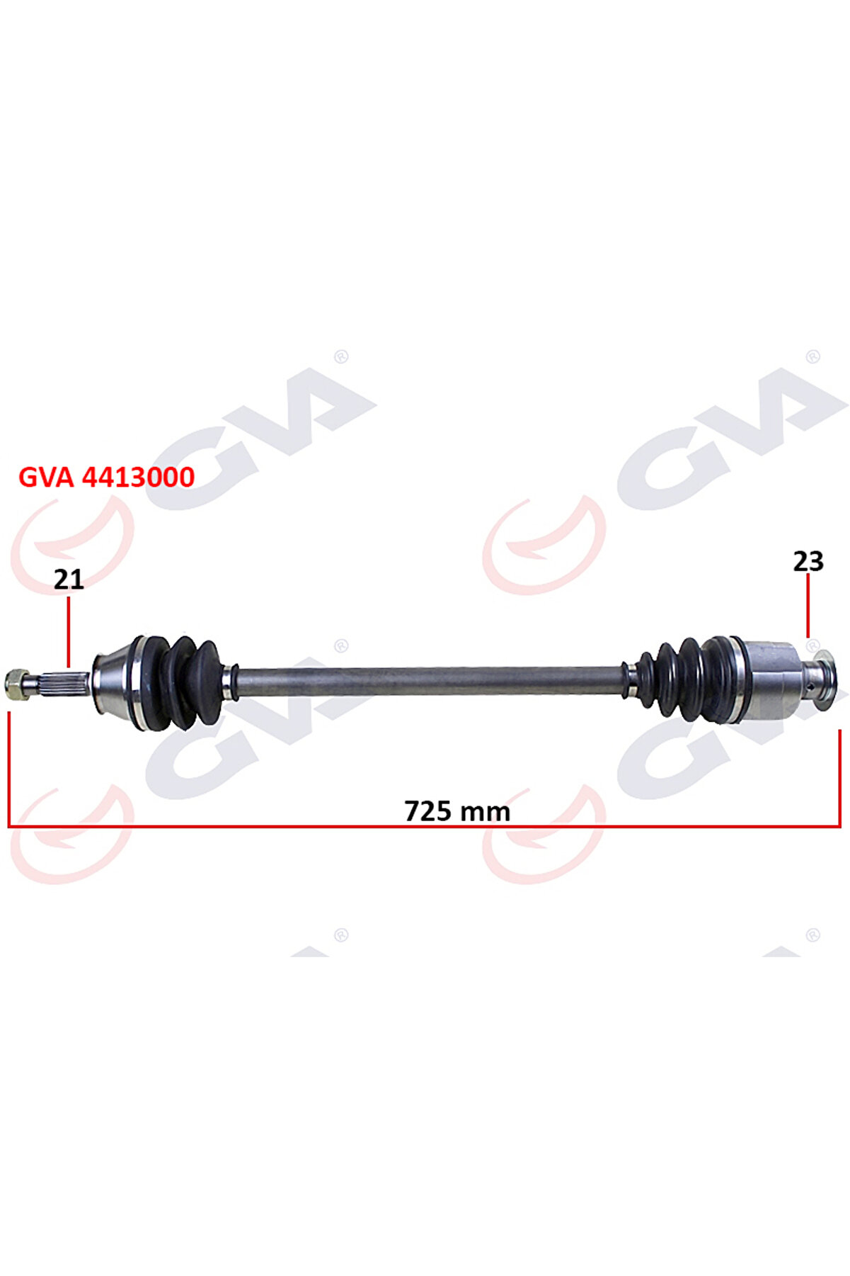 GVA KOMPLE AKS SAĞ RENAULT 9/11 1.4 725mm 85-00 ALMLA