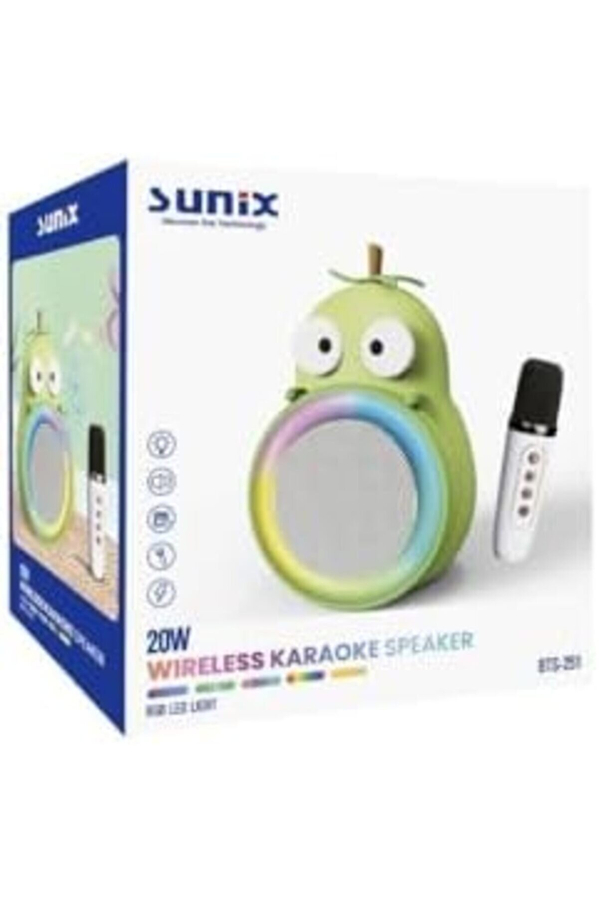 Sellbuystore 20W 2400 Mah Karaoke Mi̇krofonlu Ledli̇ Bluetooth Hoparlör Bts