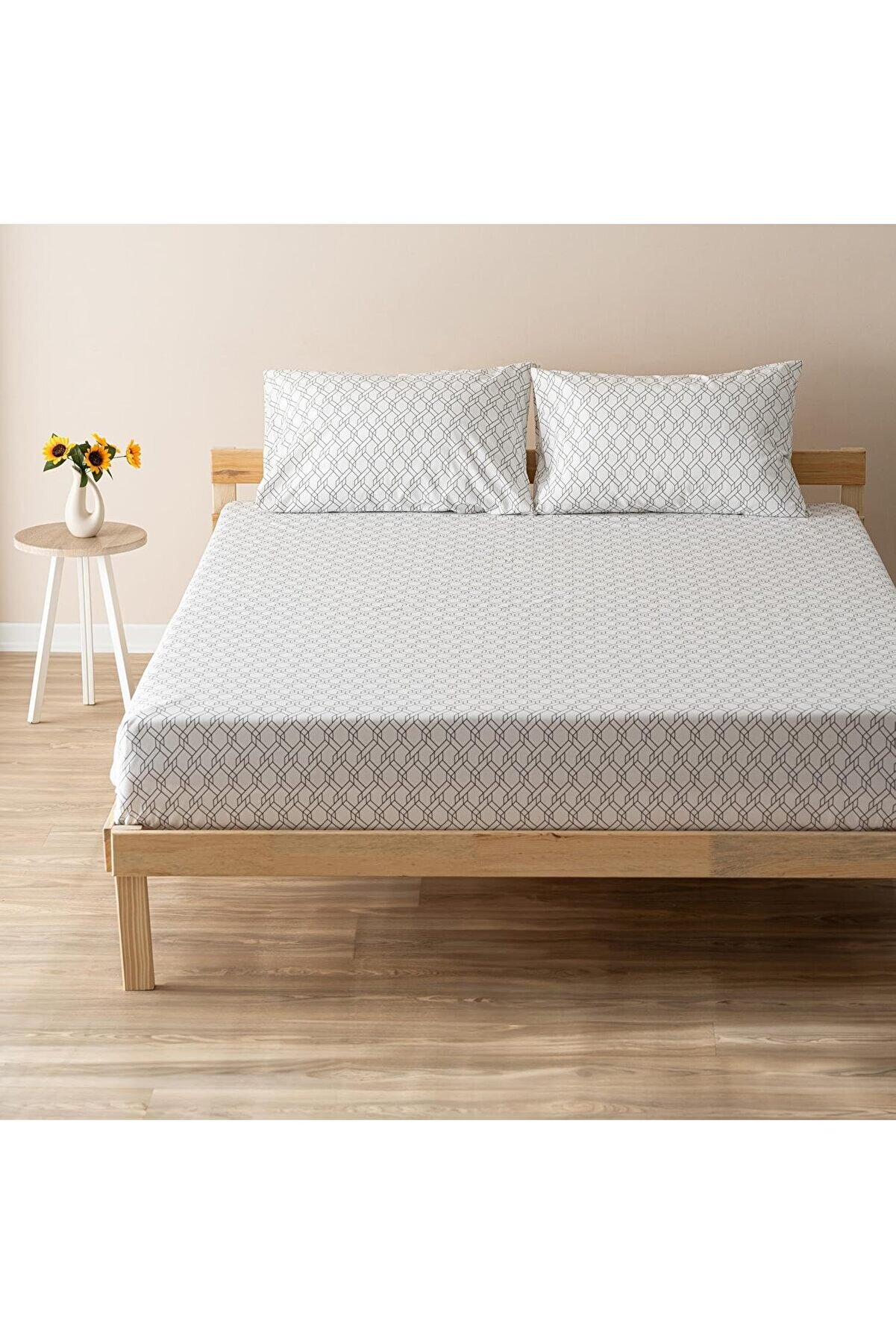 STOREMAX sellbuystore | Mix & Match | Limoges |%100 Pamuklu Çift Kişilik Çarşaf Seti Beyaz 1053513